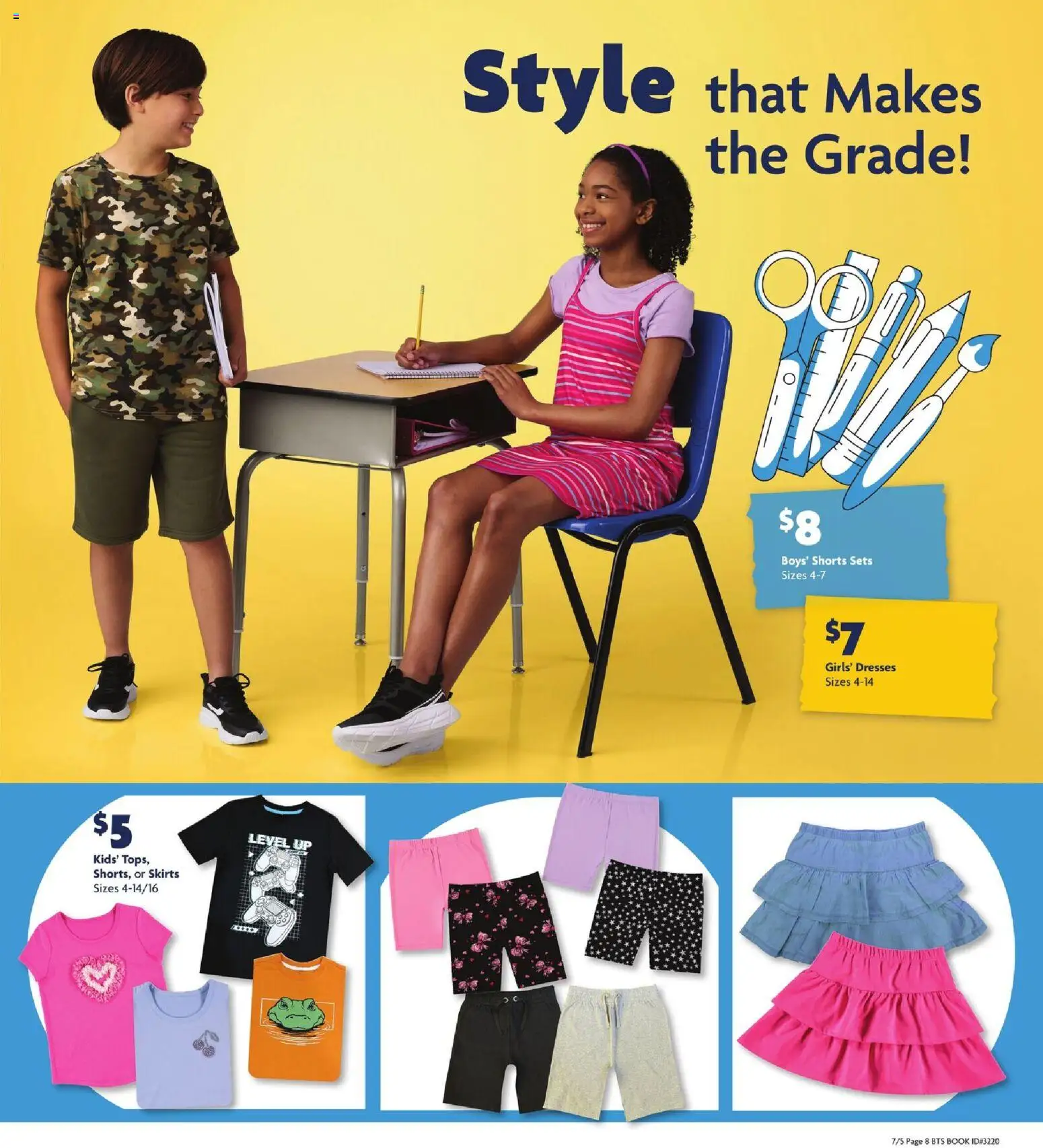 Family Dollar Back to School Book - valid from 07/05/2026 | Page: 7 | Products: Skirts, Shorts