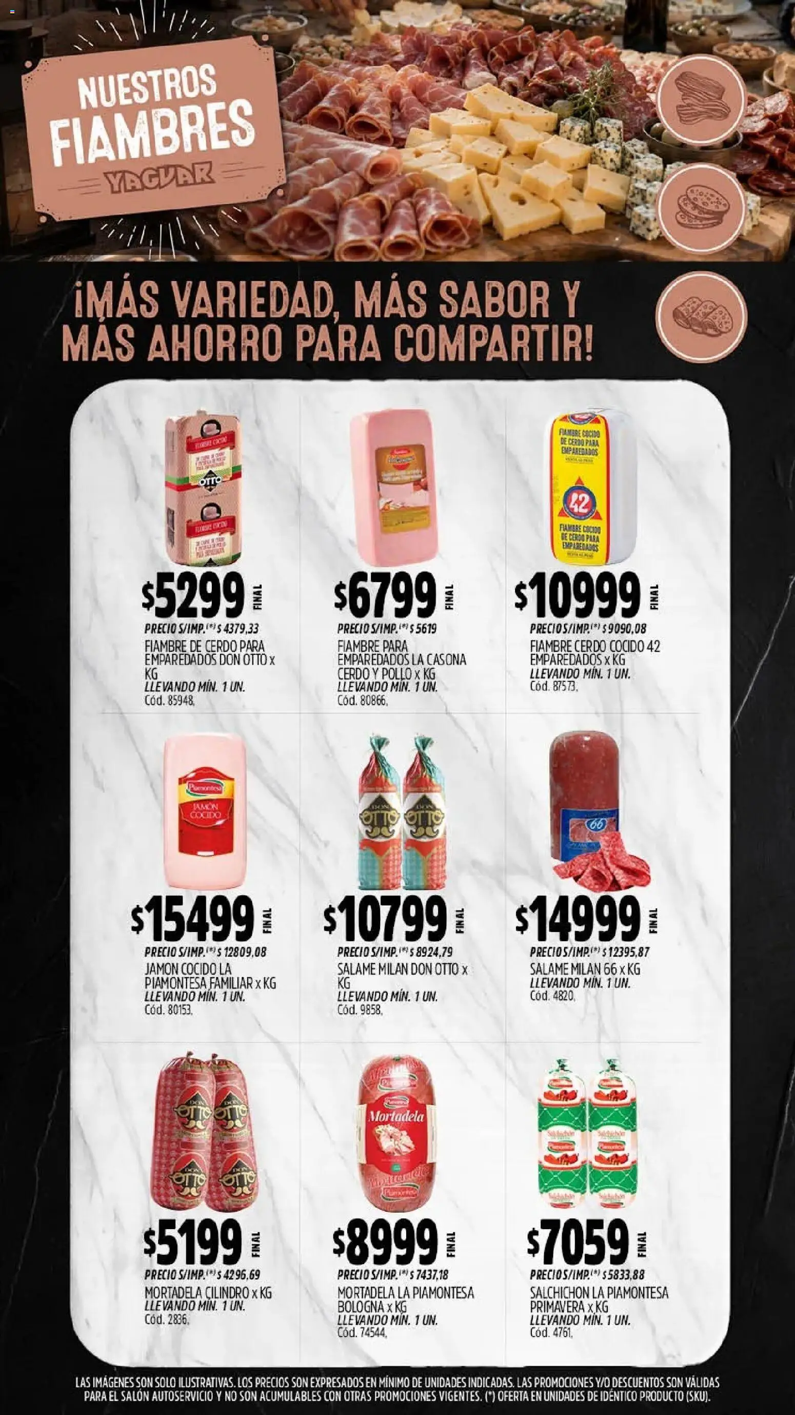 Yaguar - Oferta Semanal Neuquen │ válido desde el 27/07/2026 | Página: 9 | Productos: Pollo, Jamón cocido, Mortadela, Jamón