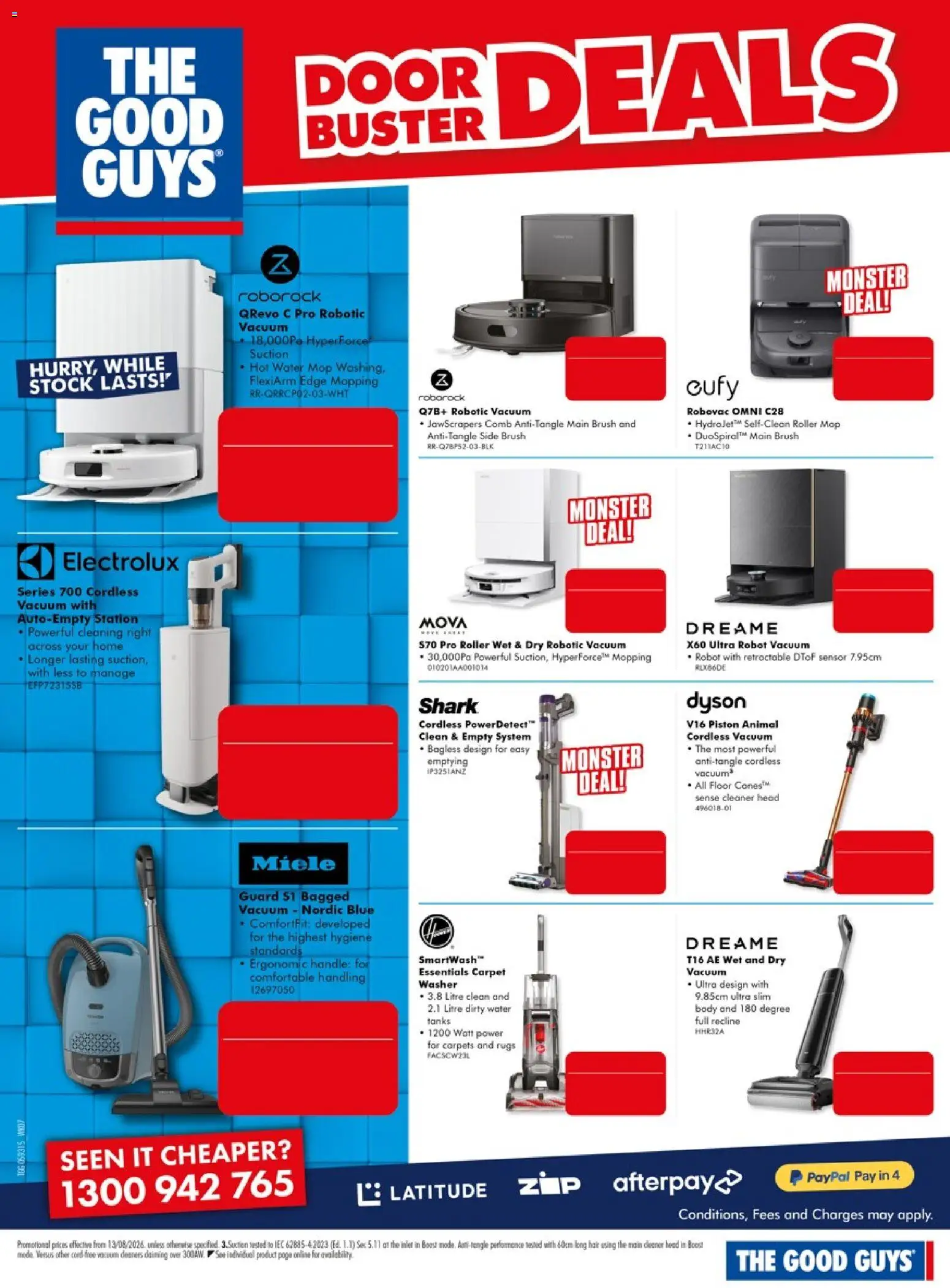 The Good Guys catalogue - valid from 13/08/2026 | Page: 9 | Products: Door, Mop, Cleaner, Robot