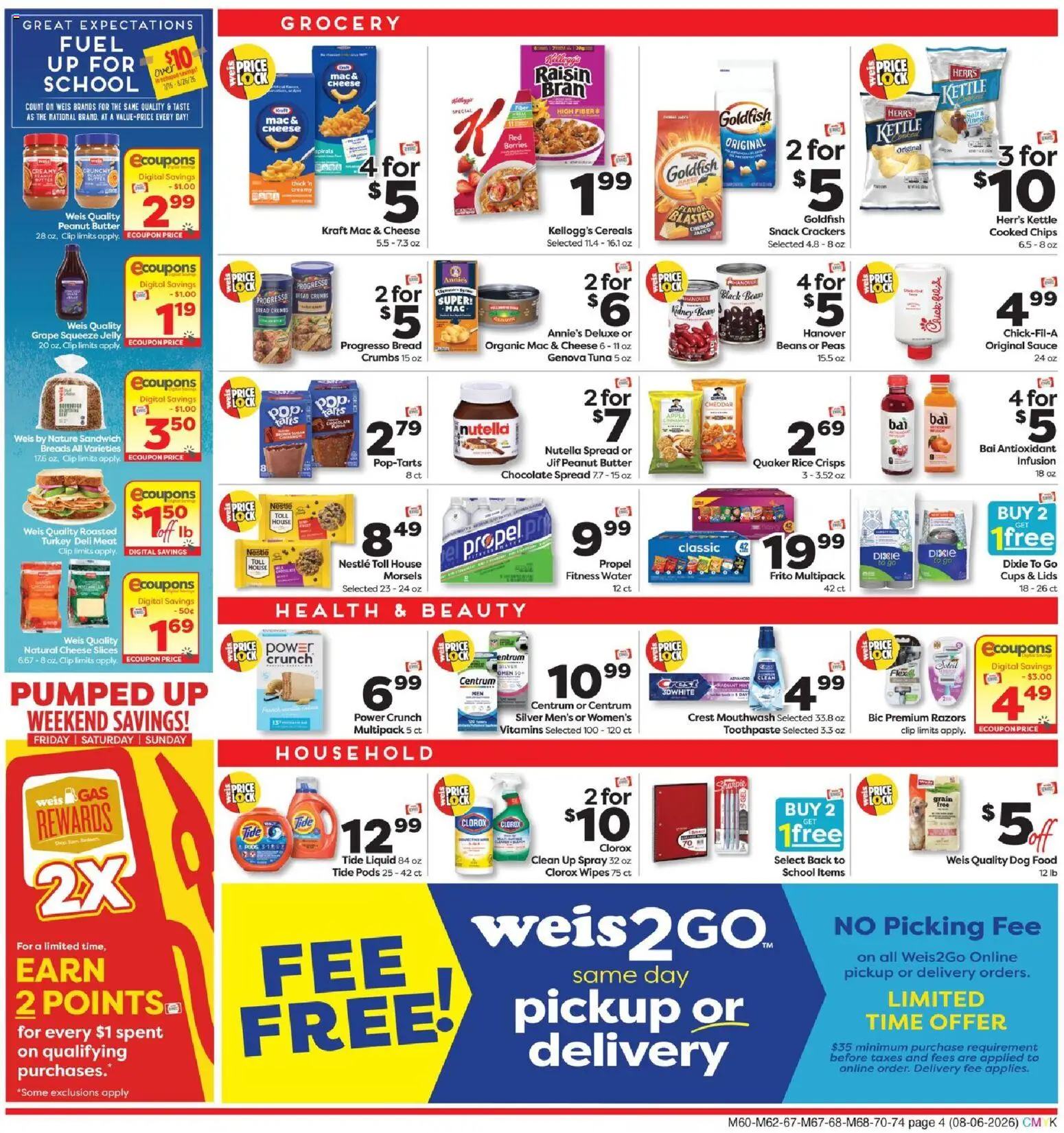 Weis Grand Opening - valid from 08/06/2026 | Page: 8 | Products: Vinegar, Meat, Bread, Beans