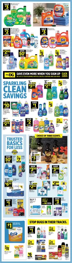 Preview of Dollar General weekly ads valid from 07/12/2026 | Page: 11 | Products: Carpet, Fabric softener, Detergent, Bait