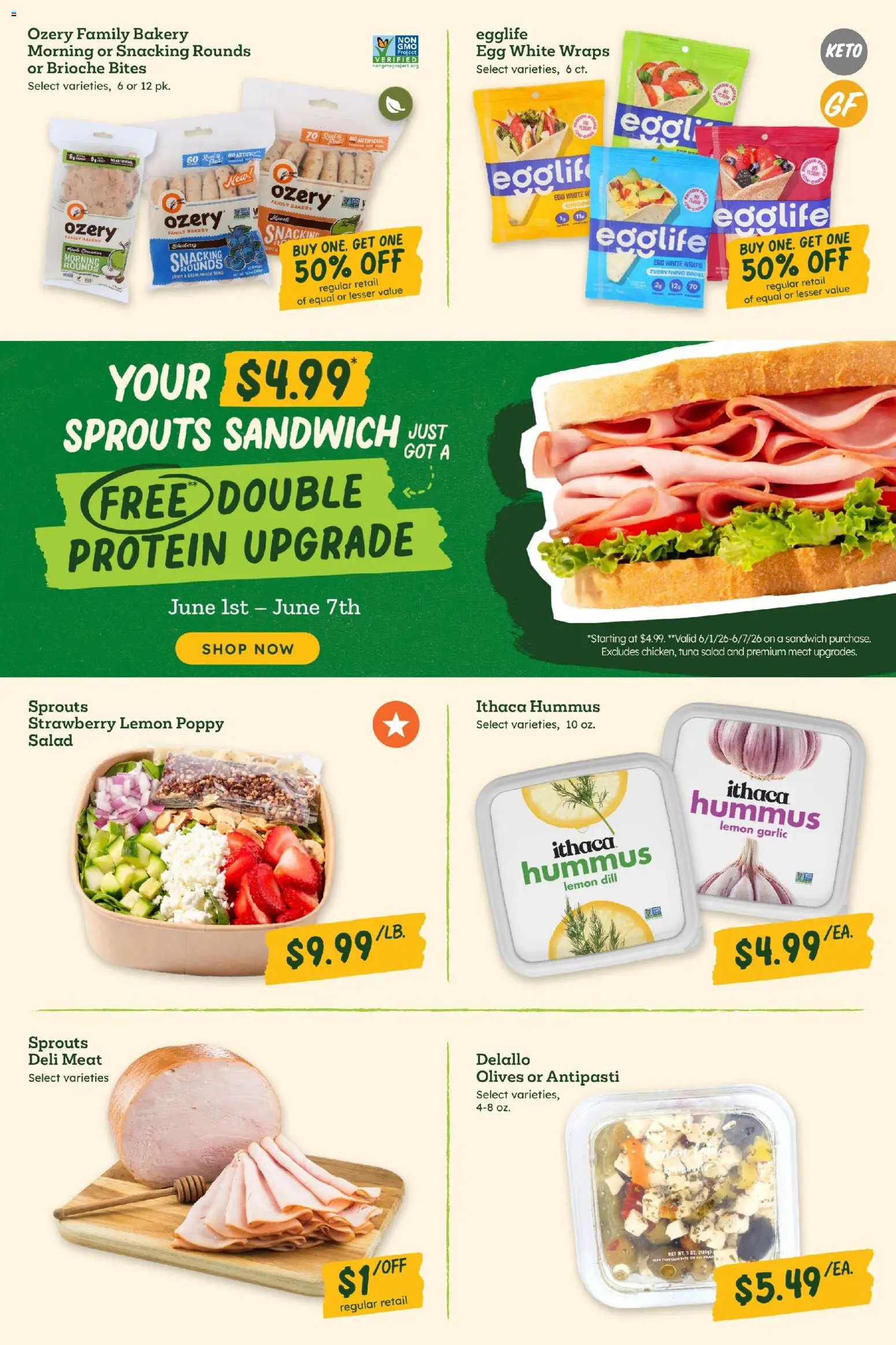 Sprouts Weekly Ad - valid from 27.05.2026 | Page: 8 | Products: Bakery, Lemon, Garlic, Dill