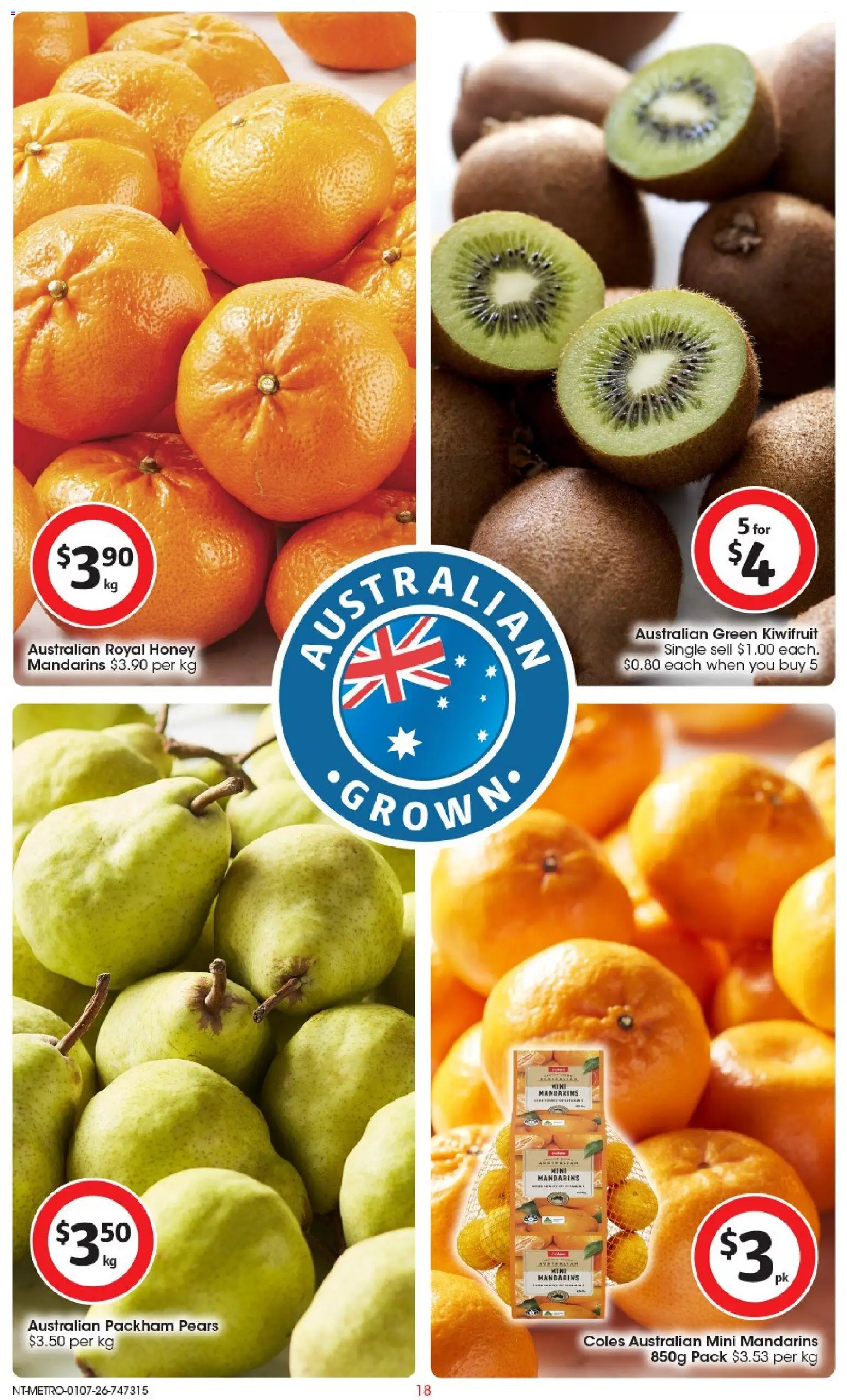 Coles catalogue - valid from 01/07/2026 | Page: 18 | Products: Honey, Kiwifruit, Mandarins