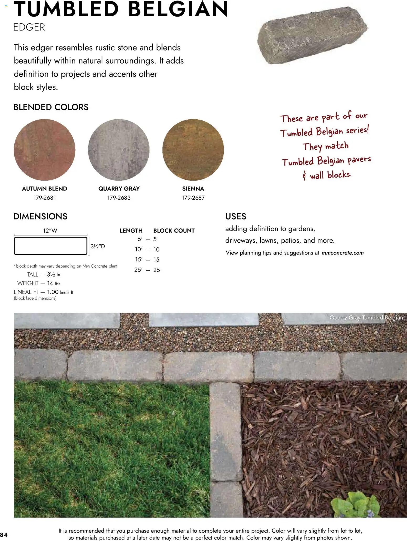 Menards Landscape Catalog - valid from 02.04.2026 | Page: 84 | Products: Edger, Date, Weight