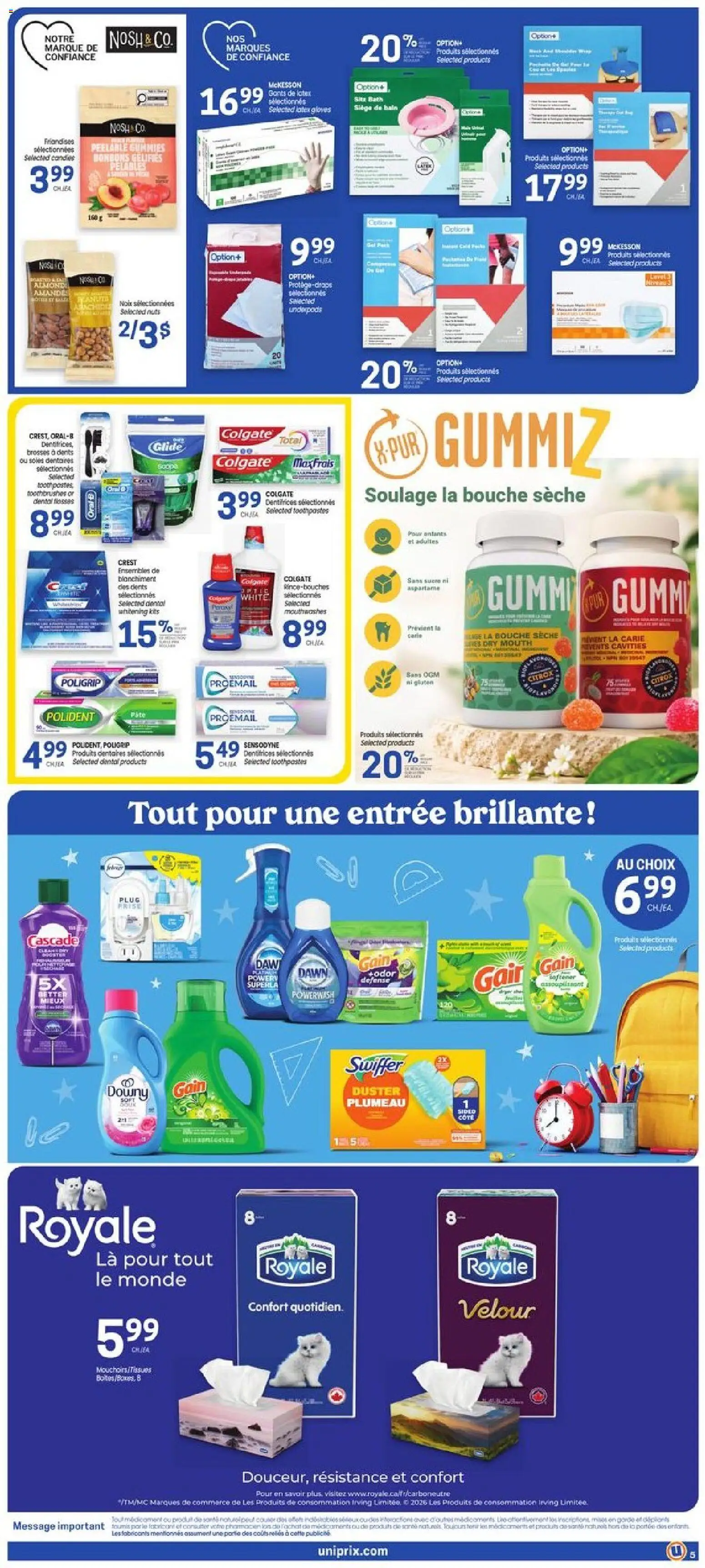 Uniprix flyer valid from Sep 17, 2026 | Page: 6 | Products: Candies, Nuts, Gloves, Bath