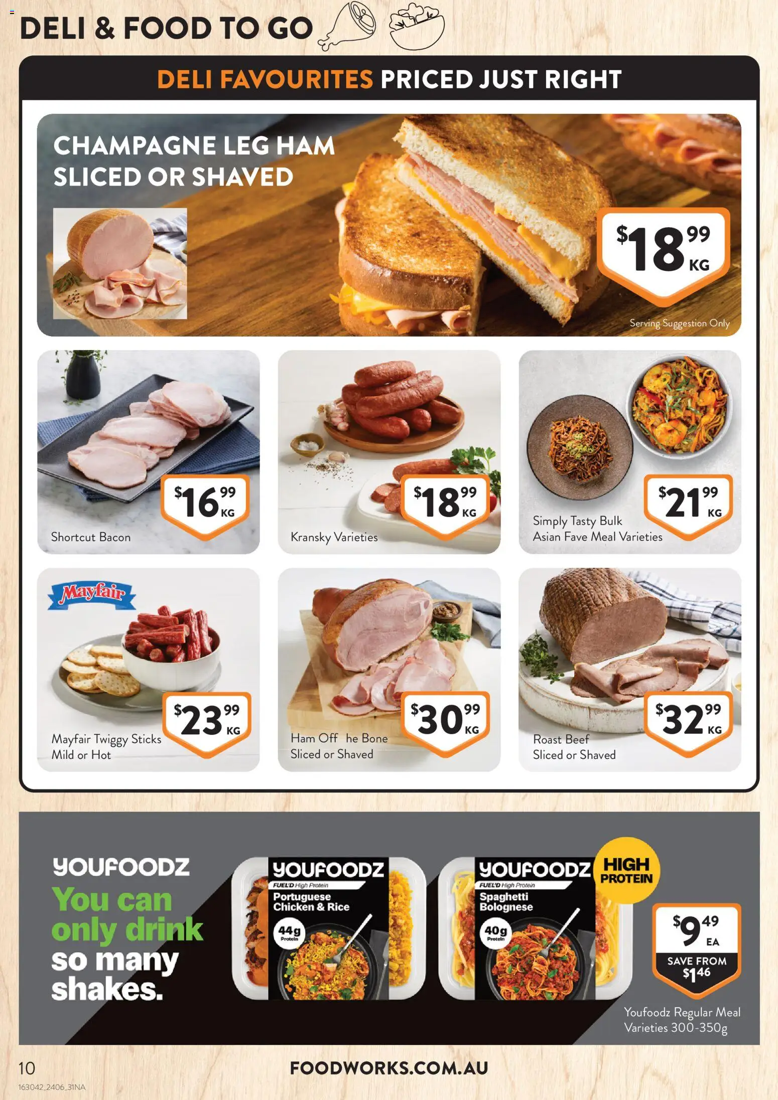 Foodworks catalogue - valid from 24/06/2026 | Page: 10 | Products: Bacon, Ham, Rice, Beef