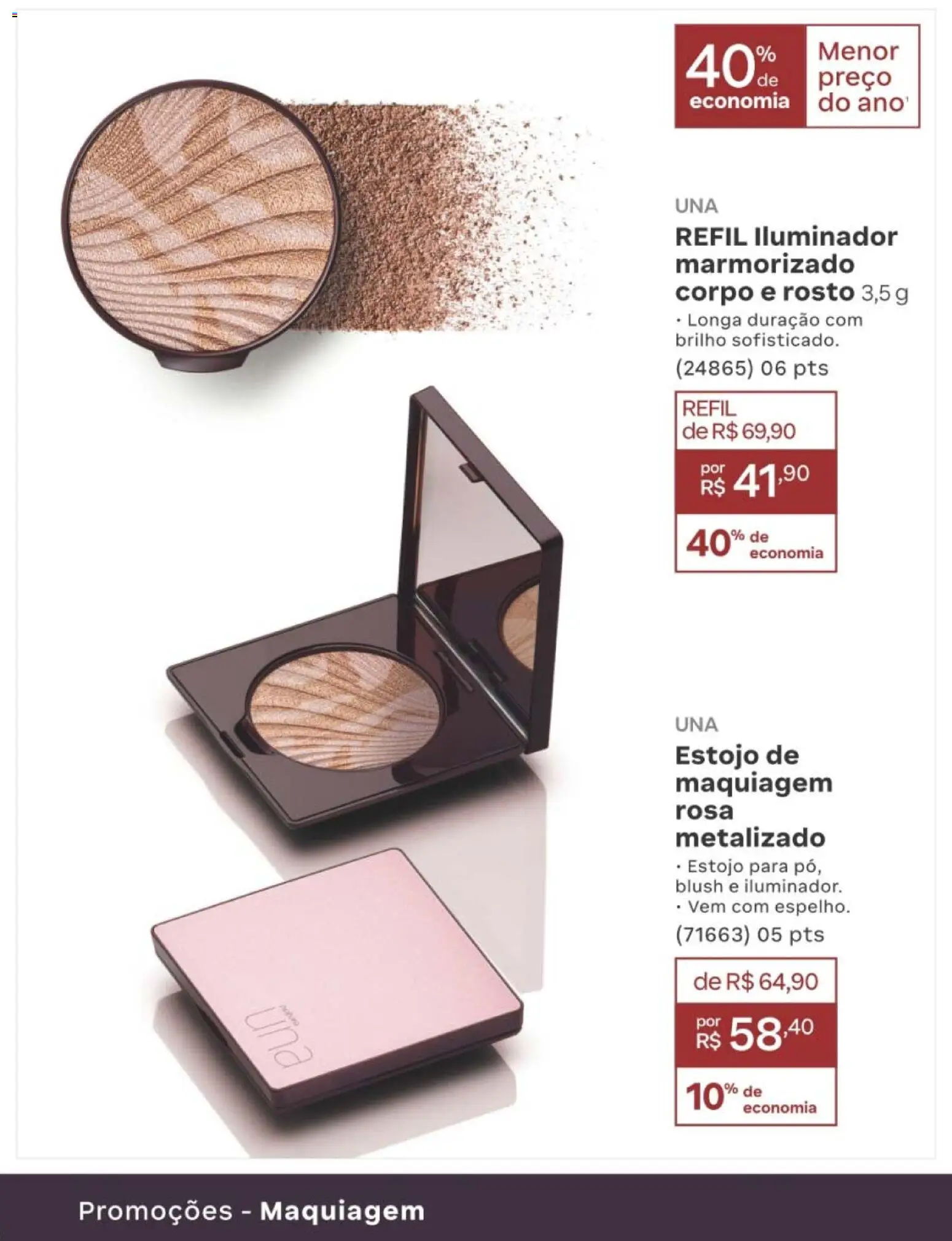 Natura Folheto - válido de 10/08/2026 | Página: 201 | Produtos: Maquiagem, Blush, Iluminador
