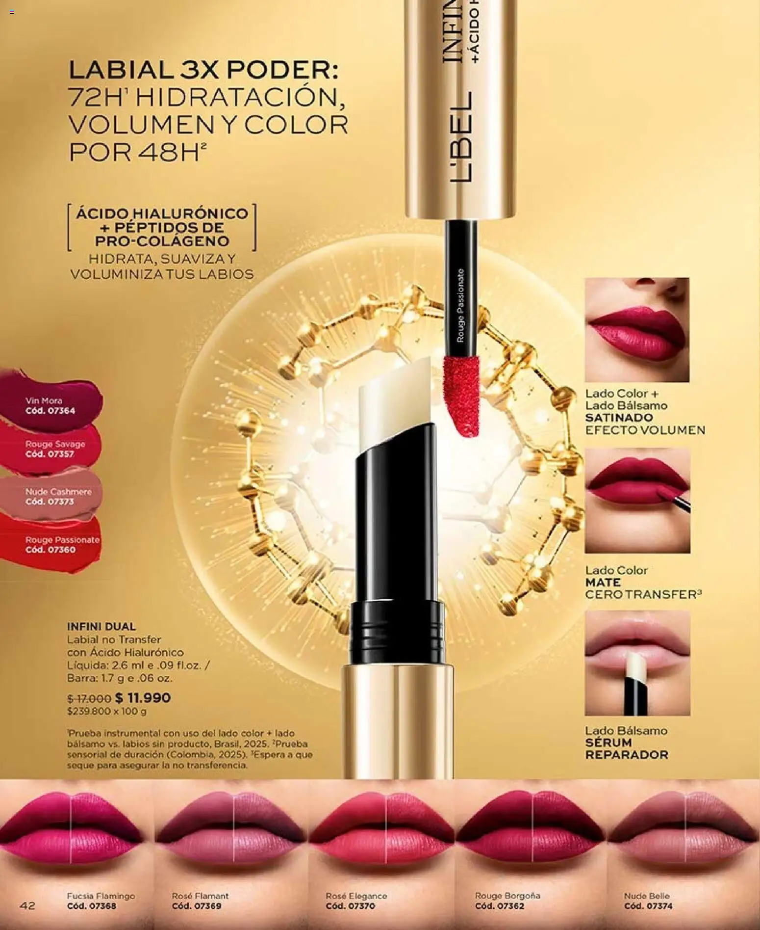 Catálogo L'Bel Campaña 13 │ válido desde el 26.07.2026 | Página: 42 | Productos: Bálsamo, Mate, Labial, Serum