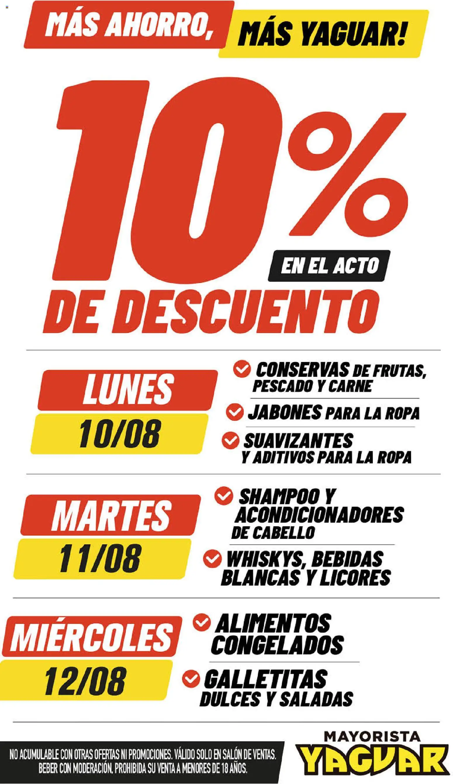 Yaguar catálogo │ válido desde el 10/08/2026 | Página: 4 | Productos: Galletitas, Pescado, Alimentos, Dulces