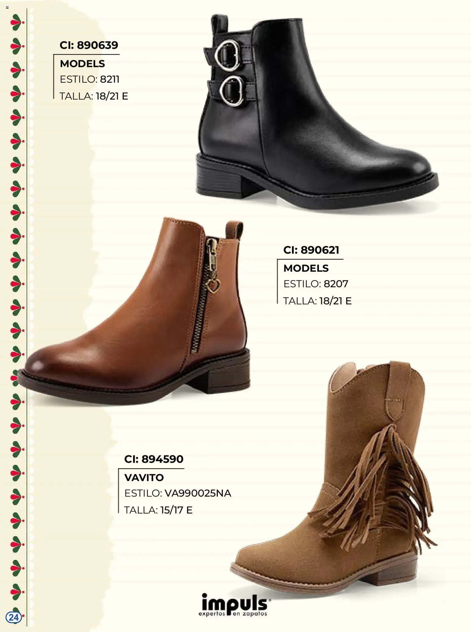 Nuevas ofertas de Impuls válidas en toda la República Mexicana desde el 27/08/2026. ¡Encuentra las mejores ofertas en Impuls catálogo Botas! | Página: 24 | Productos: Zapatos