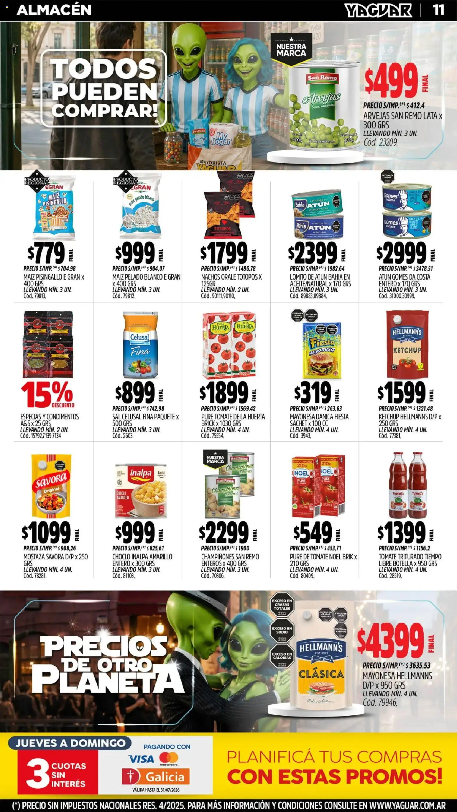 Yaguar - Oferta Semanal Córdoba │ válido desde el 29/06/2026 | Página: 12 | Productos: Aceite, Mayonesa, Maiz, Atún