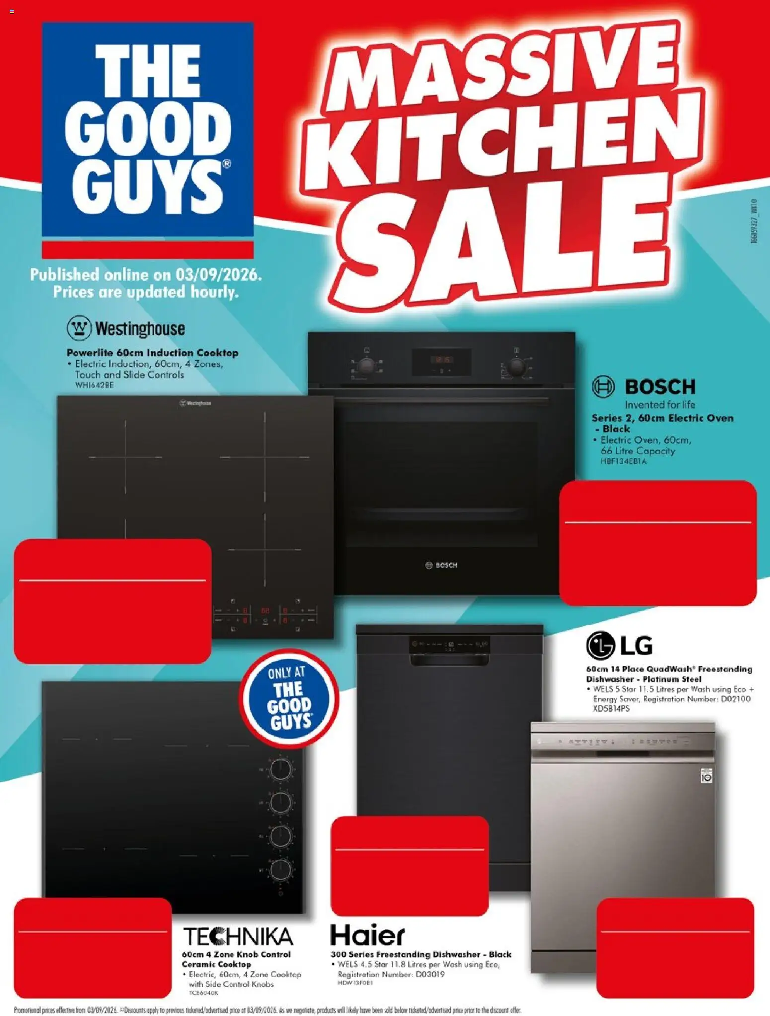 The Good Guys catalogue - valid from 03/09/2026 | Page: 2 | Products: Oven, Cooktop, Dishwasher