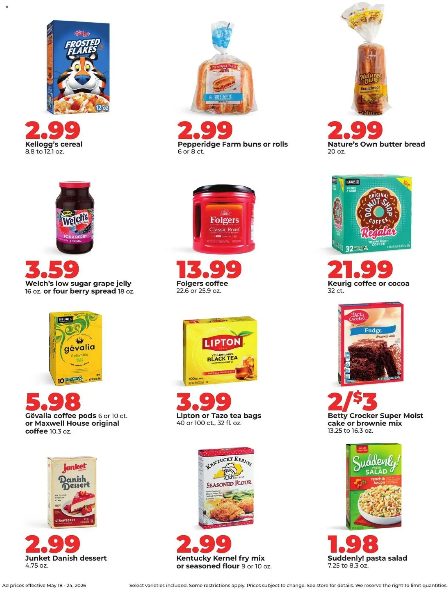HyVee Weekly Ad - valid from 18.05.2026 | Page: 27 | Products: Butter, Tea, Flakes, Salad