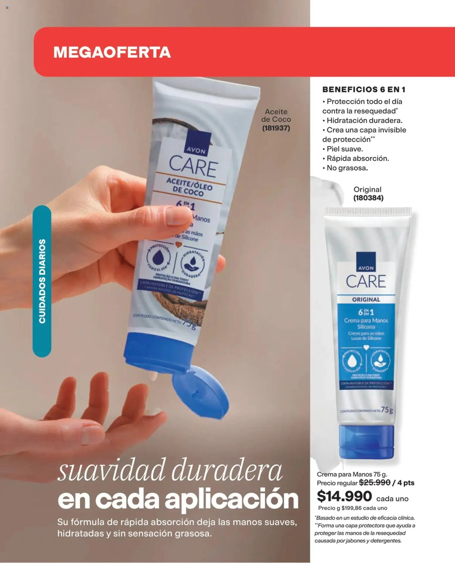 Avon revista - valida desde el 03/08/2026 | Página: 130 | Productos: Crema, Crema para manos, Coco, Aceite
