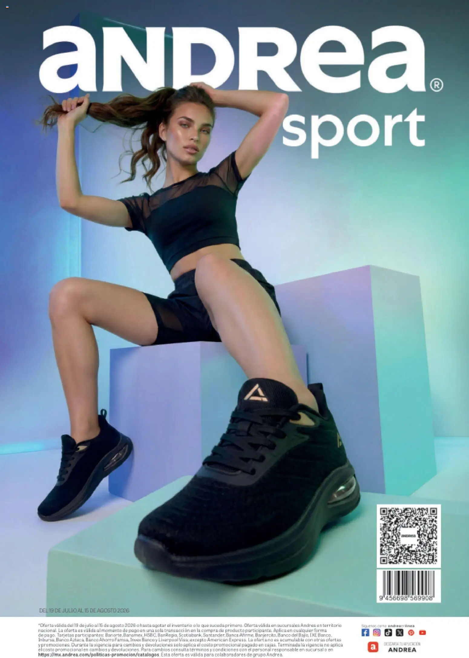 Nuevas ofertas de Andrea válidas en toda la República Mexicana desde el 19/07/2026. ¡Encuentra las mejores ofertas en Andrea catálogo Sports Week! | Página: 84 | Productos: Banco