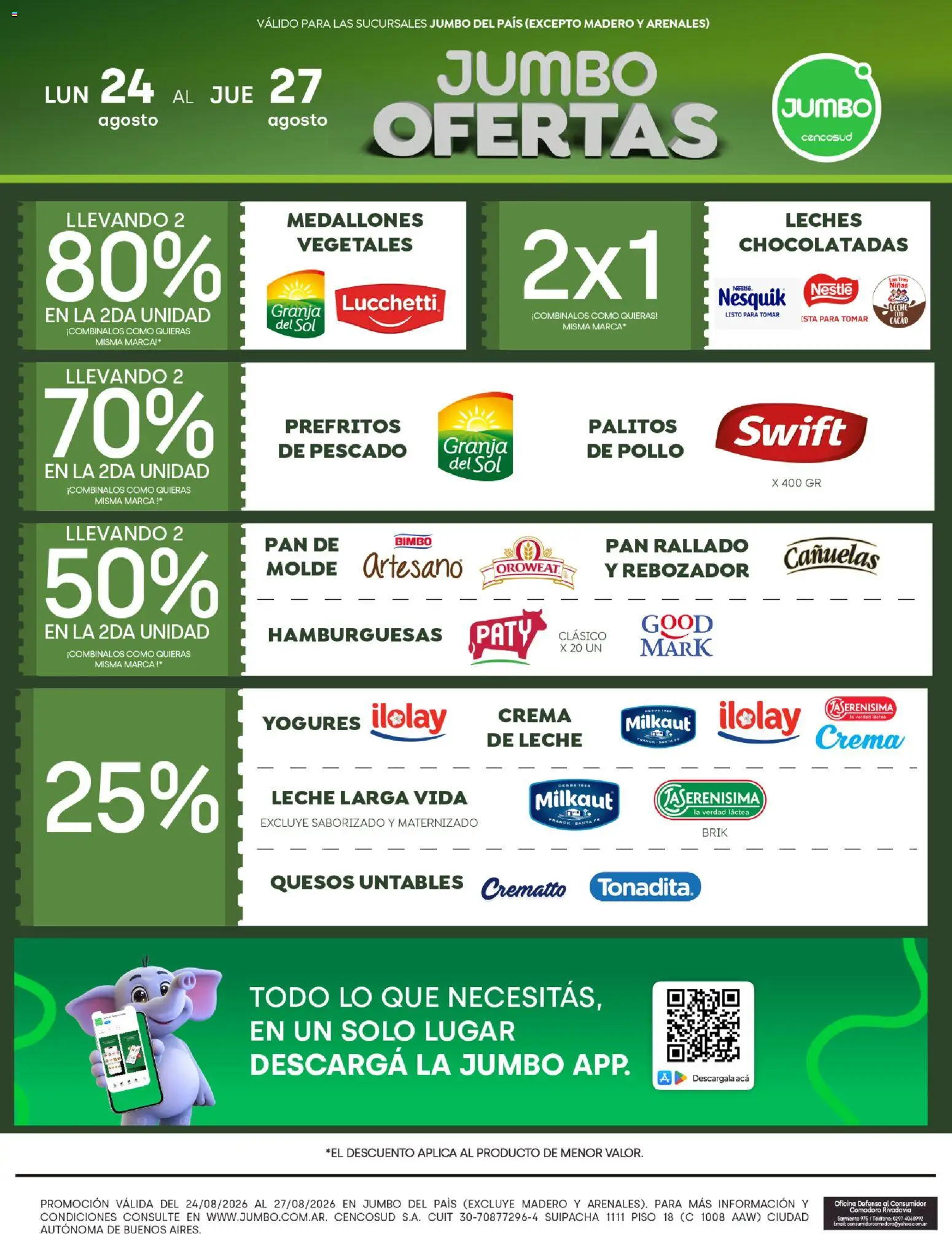 Jumbo - Ofertas | Córdoba │ válido desde el 24/08/2026 | Página: 2 | Productos: Teléfono, Pan, Pan rallado, Crema