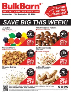 Preview of Bulk Barn weekly flyer / circulaire from shop Bulk Barn valid from Sep 17, 2026