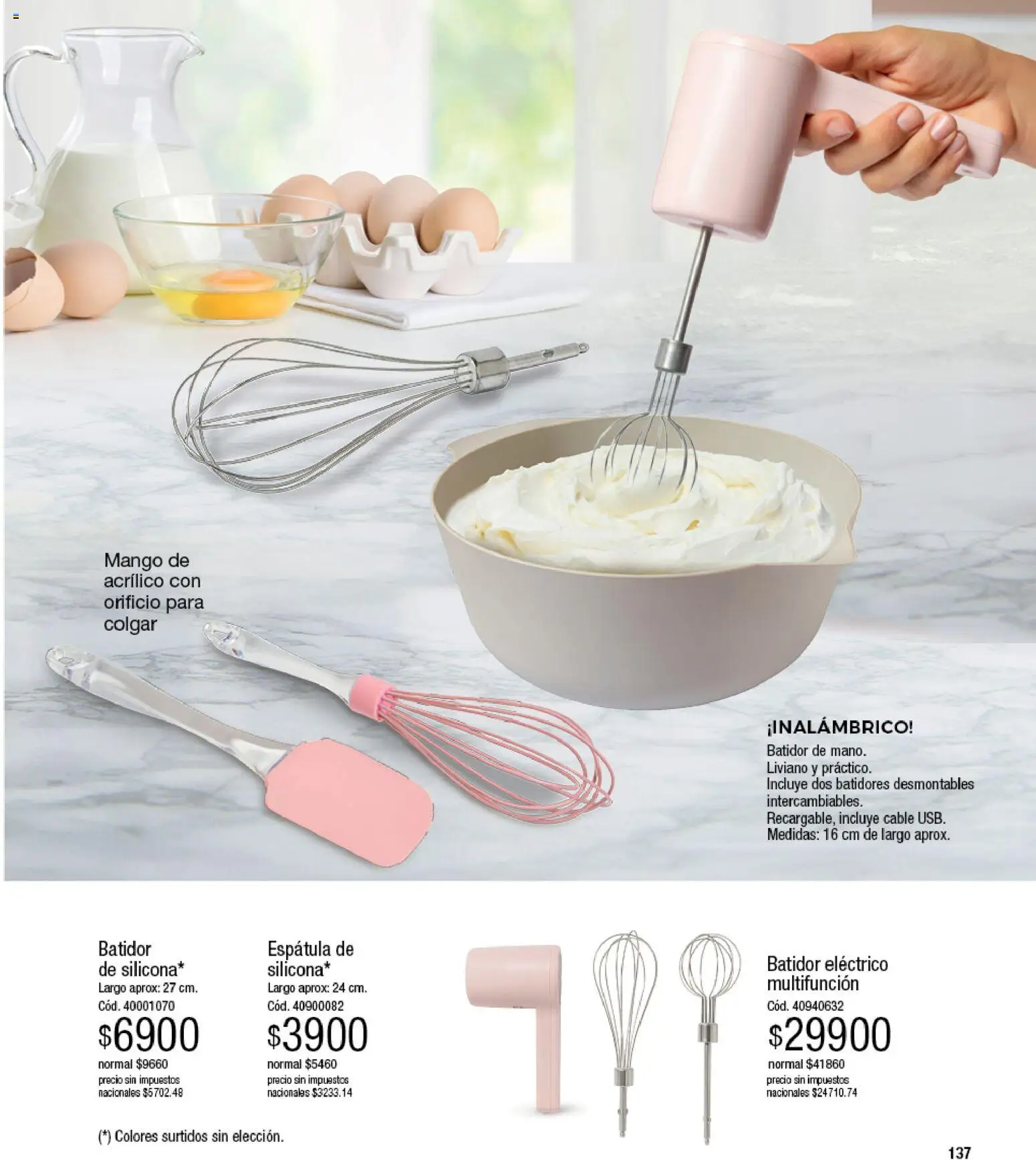 Millanel - Catálogo │ válido desde el 17/08/2026 | Página: 137 | Productos: Cable, Espatula, Mango, Batidor