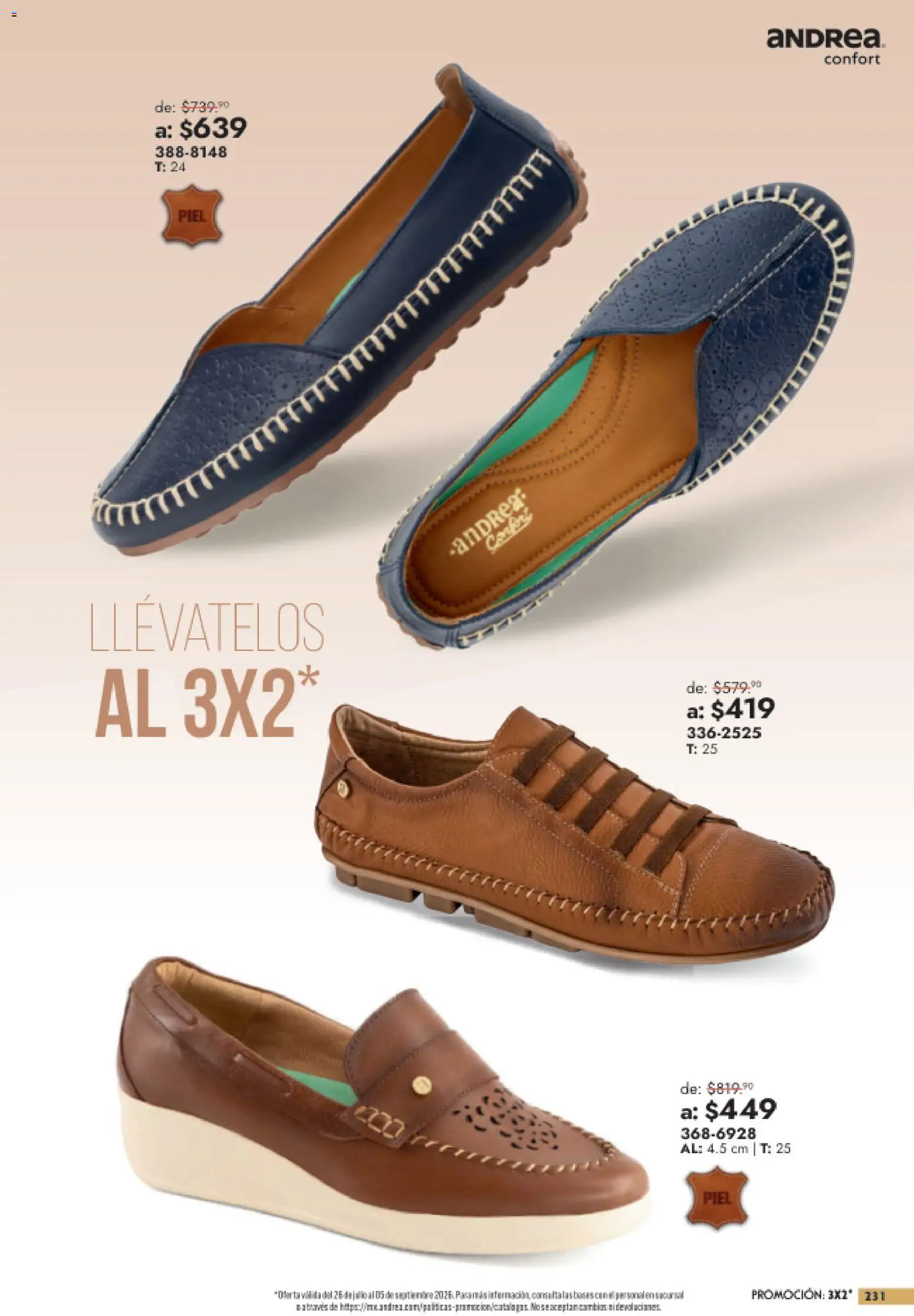 Nuevas ofertas de Andrea válidas en toda la República Mexicana desde el 26/07/2026. ¡Encuentra las mejores ofertas en Andrea catálogo Outlet! | Página: 231