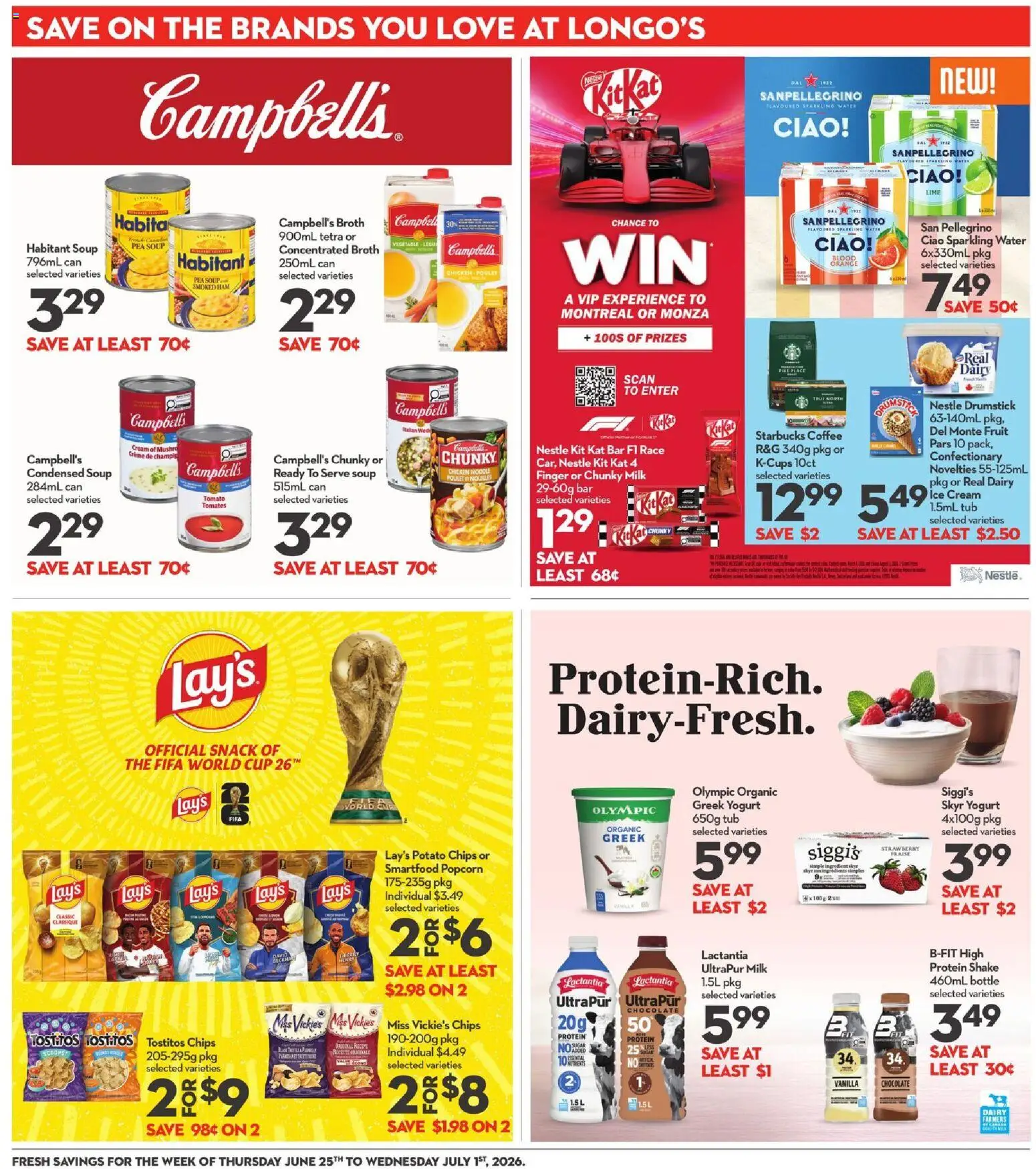 Longo's flyer valid from Jun 25, 2026 | Page: 24 | Products: Ice cream, Milk, Coffee, Chocolate