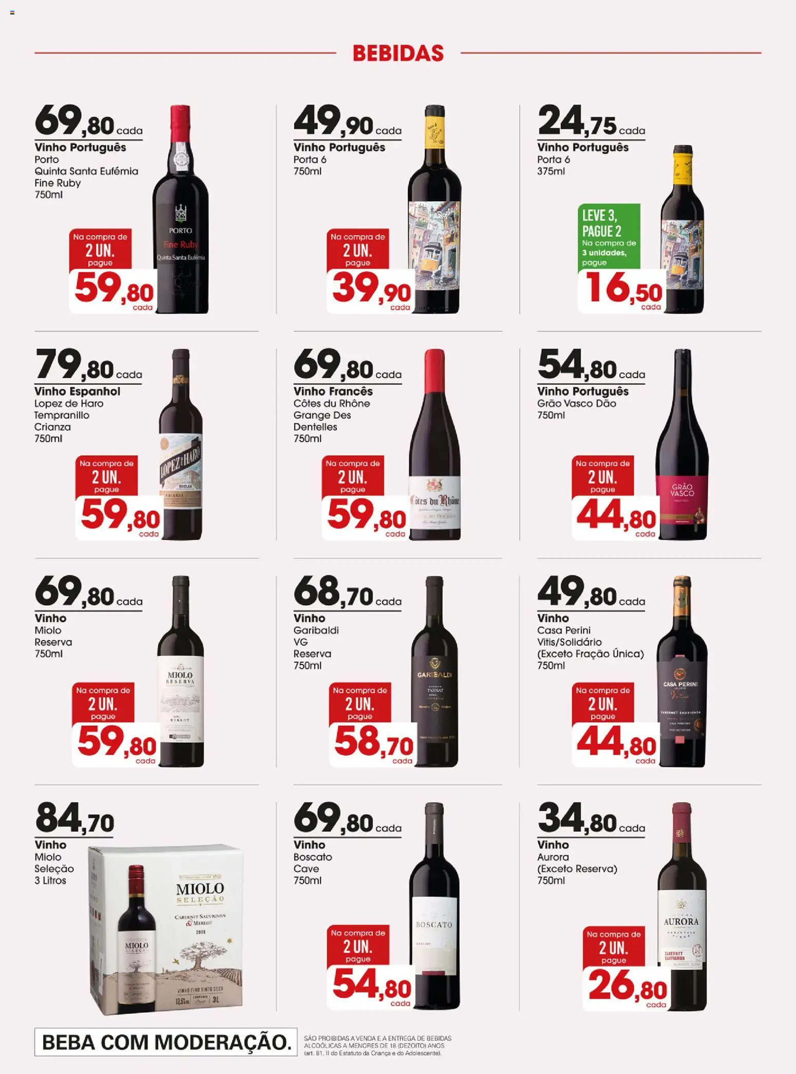 Zaffari Folheto - válido de 28/07/2026 | Página: 18 | Produtos: Porta, Vinho