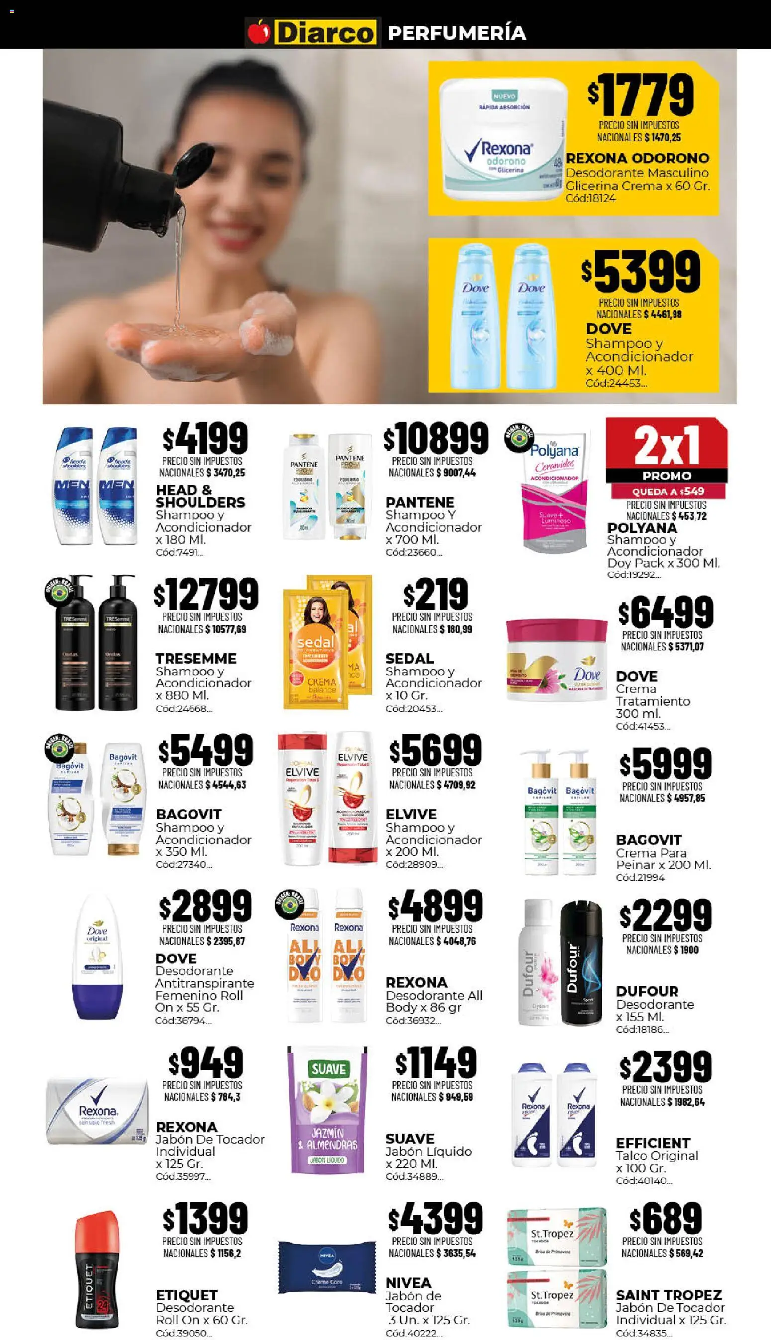 Diarco - Ofertas Gba │ válido desde el 10/08/2026 | Página: 13 | Productos: Head & Shoulders, Body, Almendras, Antitranspirante