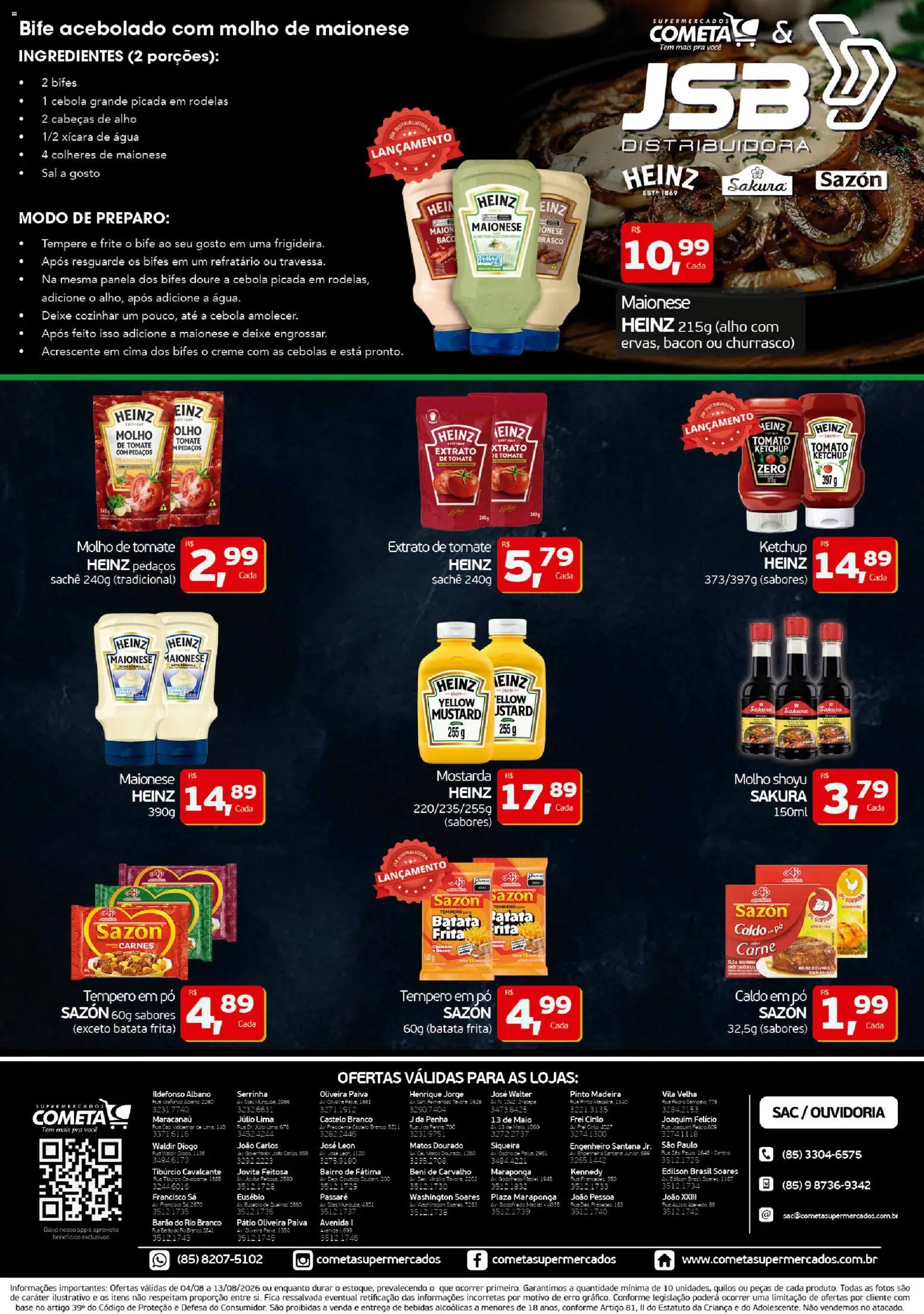 Cometa Supermercados Folheto - válido de 04/08/2026 | Página: 2 | Produtos: Molho de tomate, Maiô, Base, Batata