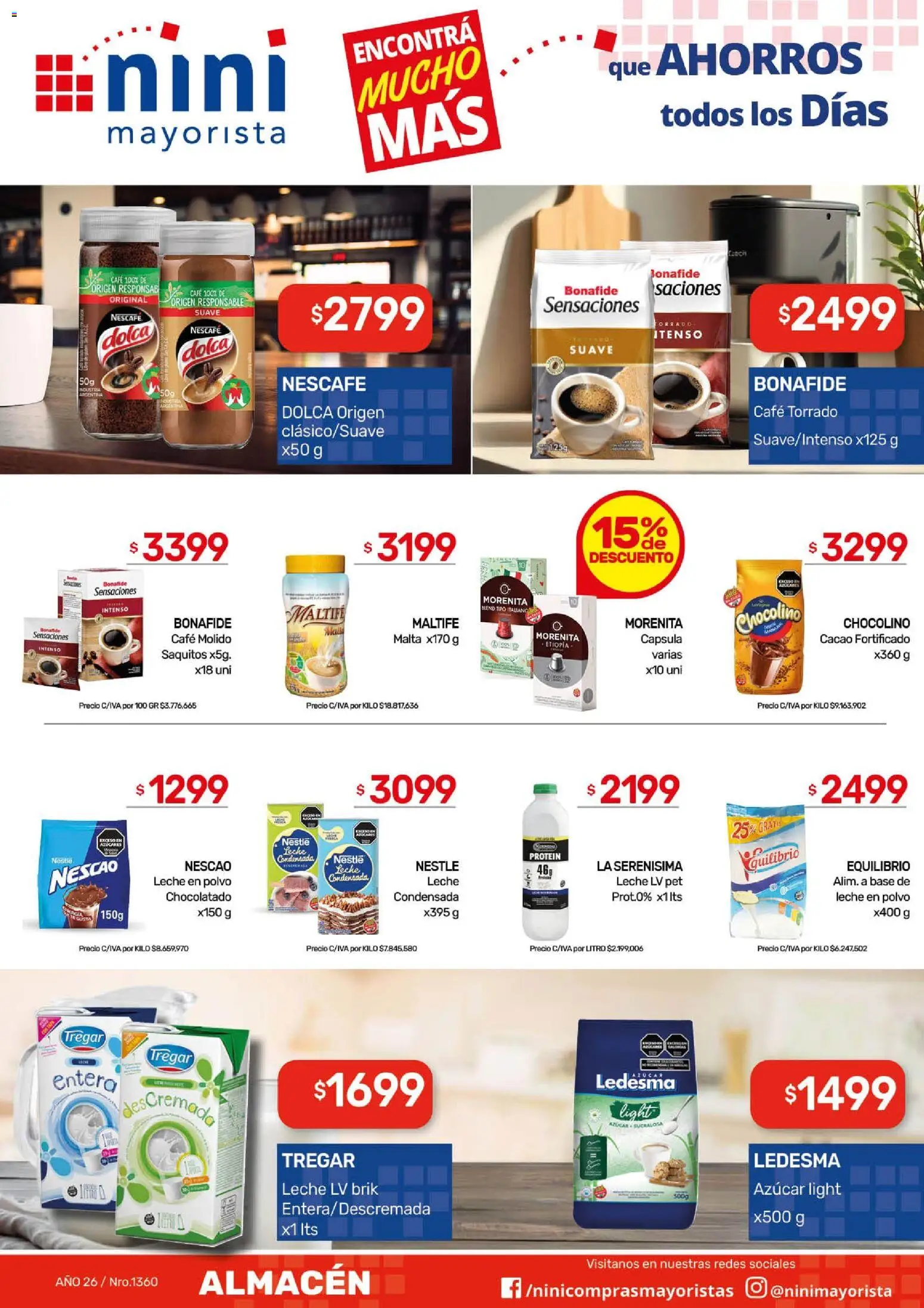 NINI Mayorista ofertas │ válido desde el 18.05.2026 | Página: 29 | Productos: Azucar, Polvo, Leche, Café