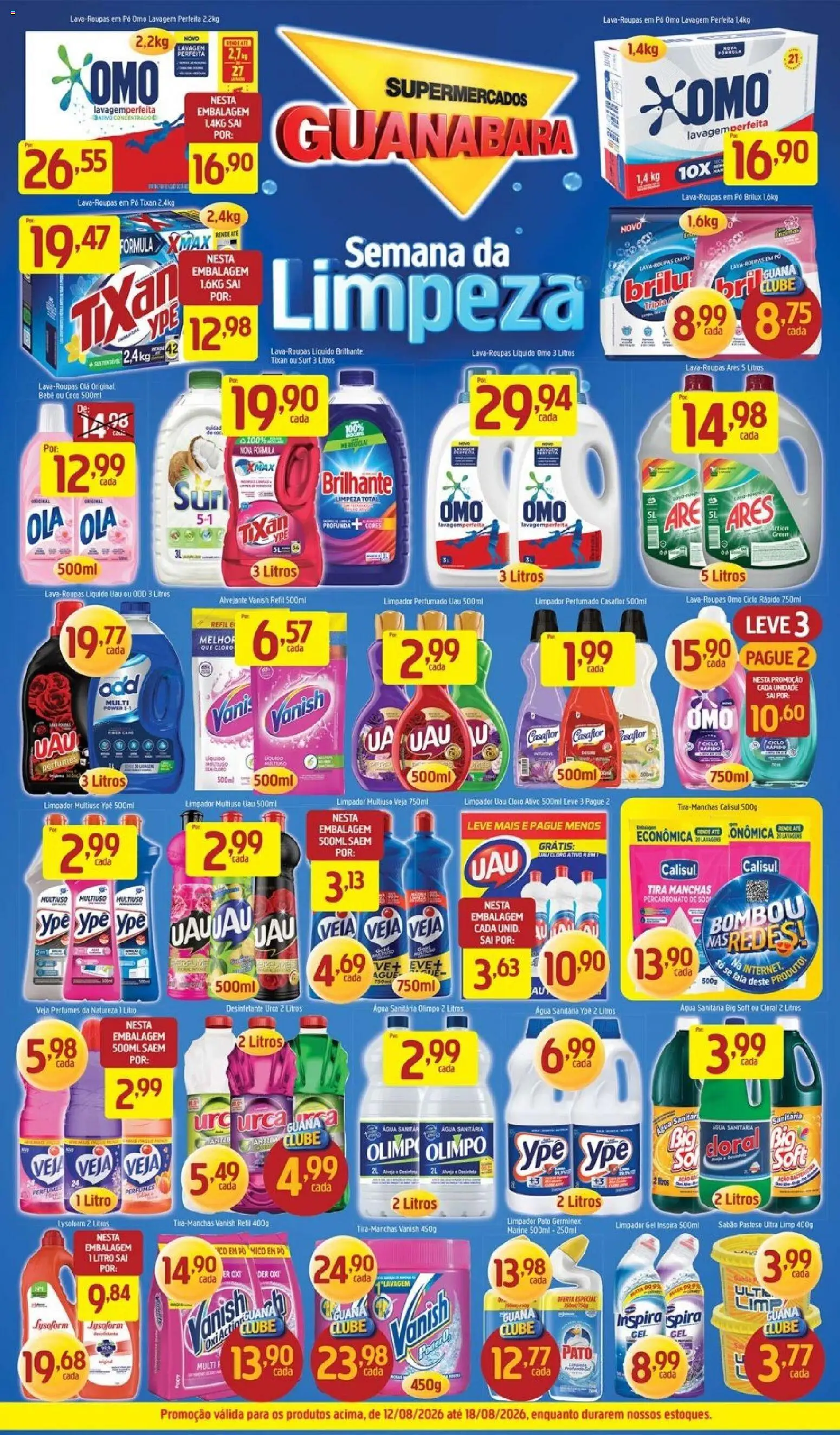 Supermercados Guanabara Folheto - válido de 12/08/2026 | Página: 3 | Produtos: Coco, Perfumes, Vanish, Pato