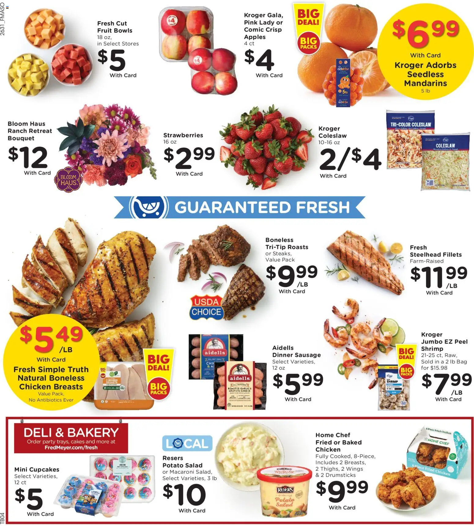 Fred Meyer Weekly Ad - valid from 09/02/2026 | Page: 13 | Products: Bakery, Chicken breasts, Salad, Bag