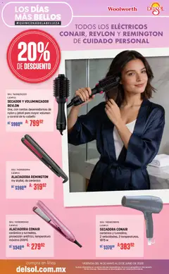 Vista previa de Del Sol y Woolworth catálogo, nuevo folleto de la tienda, válido en México a partir del 14.05.2026 | Página: 24 | Productos: Secadora