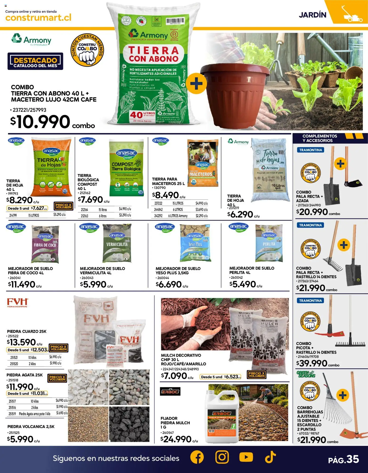 Construmart Ofertas │ válido desde el 01.06.2026 | Página: 35 | Productos: Pala, Rastrillo, Azada, Macetero