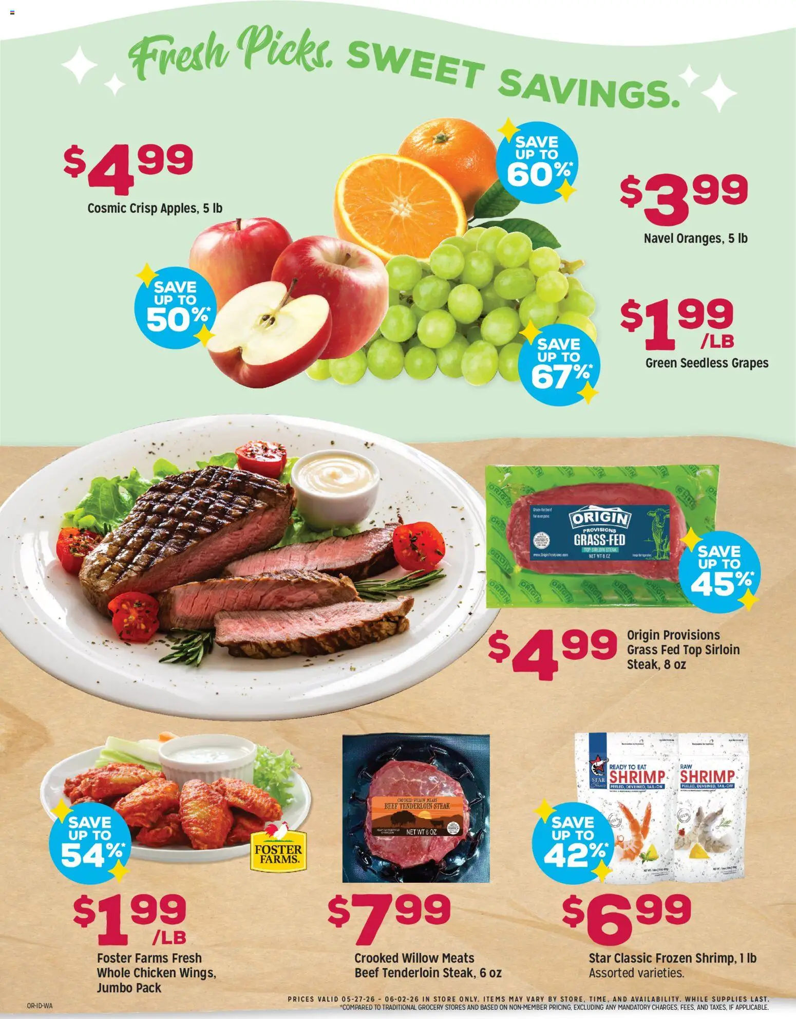 Grocery Outlet Weekly Ad - ID - valid from 27.05.2026 | Page: 2 | Products: Beef, Grapes