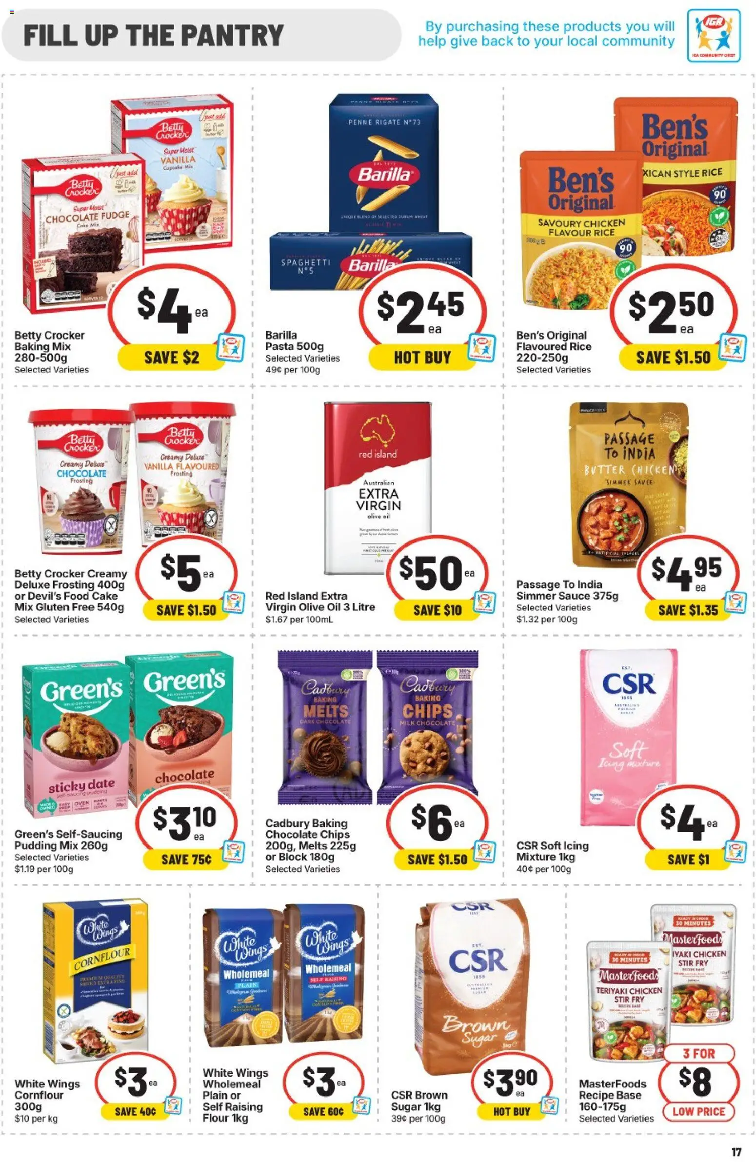 IGA catalogue - valid from 17.06.2026 | Page: 17 | Products: Milk, Frosting, Chocolate, Oven