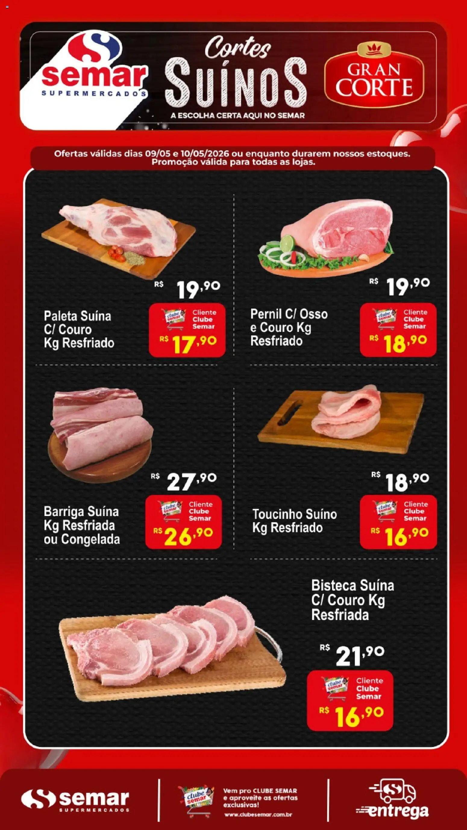 Semar Supermercado Folheto - válido de 09.05.2026 | Página: 1 | Produtos: Pernil