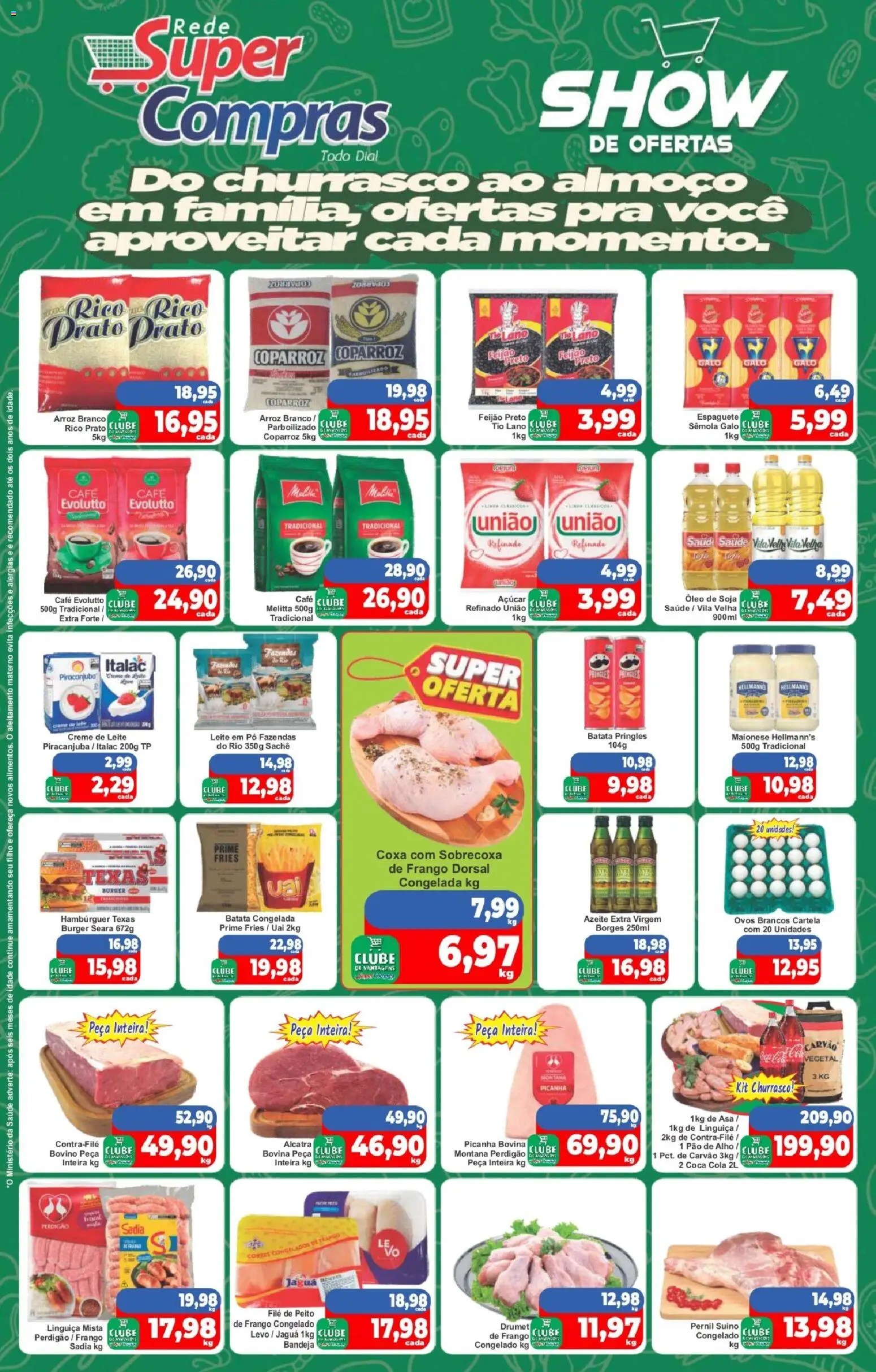 Rede Super Compras Folheto - válido de 15.05.2026 | Página: 1 | Produtos: Espaguete, Café, Creme de leite, Frango