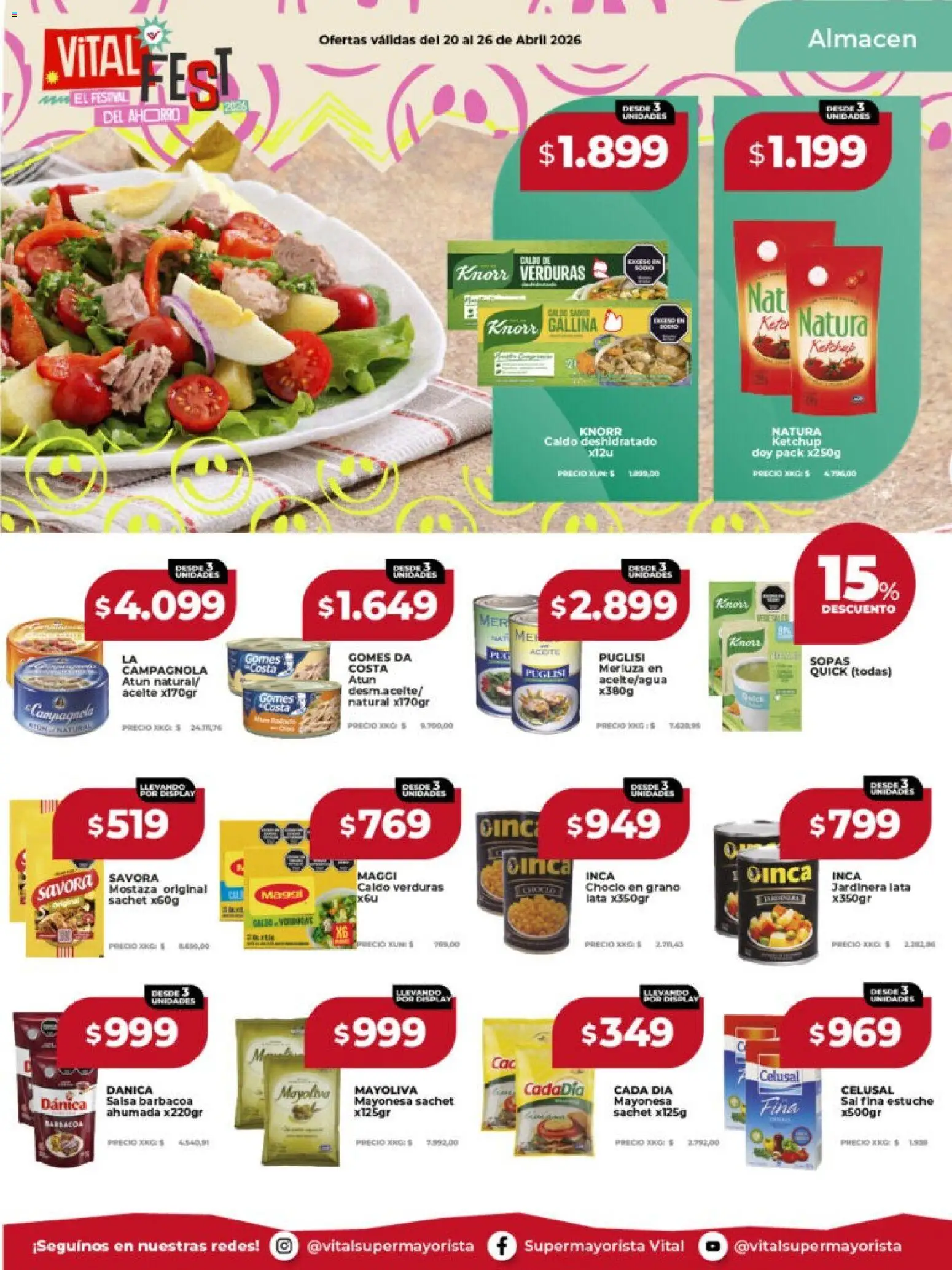 Vital - Ofertas │ válido desde el 20.04.2026 | Página: 13 | Productos: Aceite, Mayonesa, Mostaza, Sal