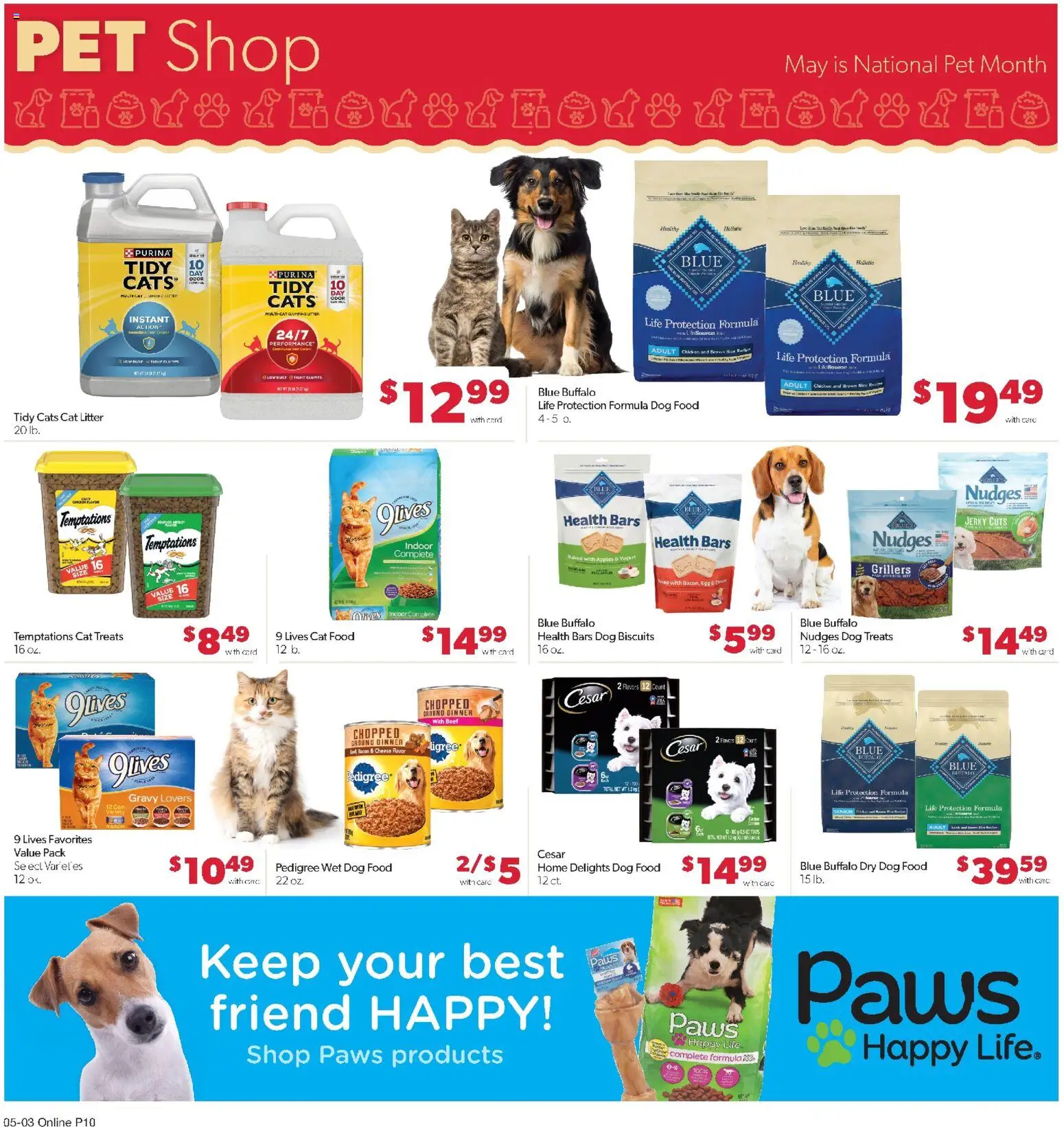 Family Fare Weekly Ad - NE - valid from 03.05.2026 | Page: 14 | Products: Dog Food, Cat Food, Cat Litter, Apples
