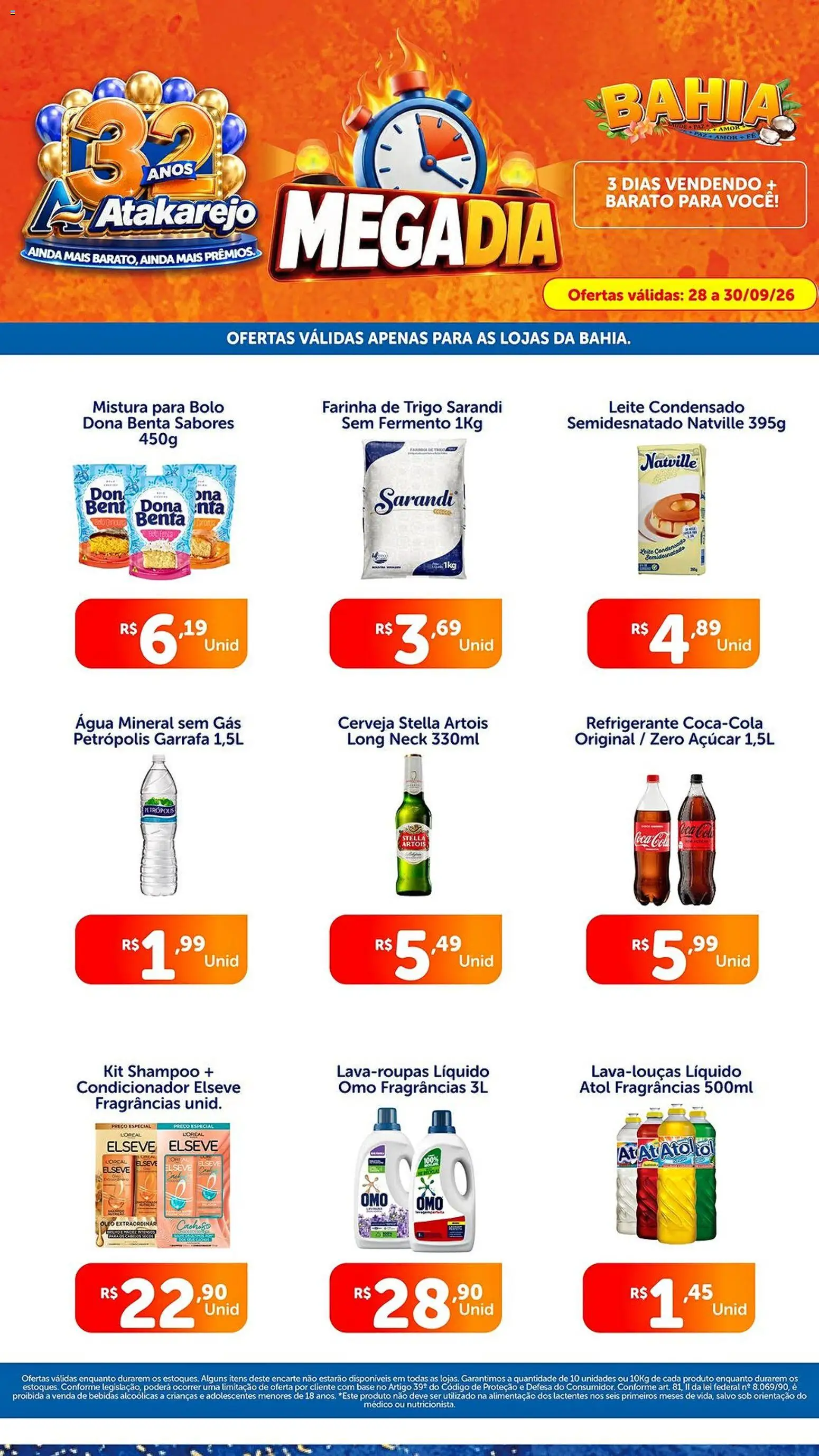 Atakarejo Folheto - válido de 28/09/2026 | Página: 2 | Produtos: Shampoo, Leite, Açúcar, Leite condensado