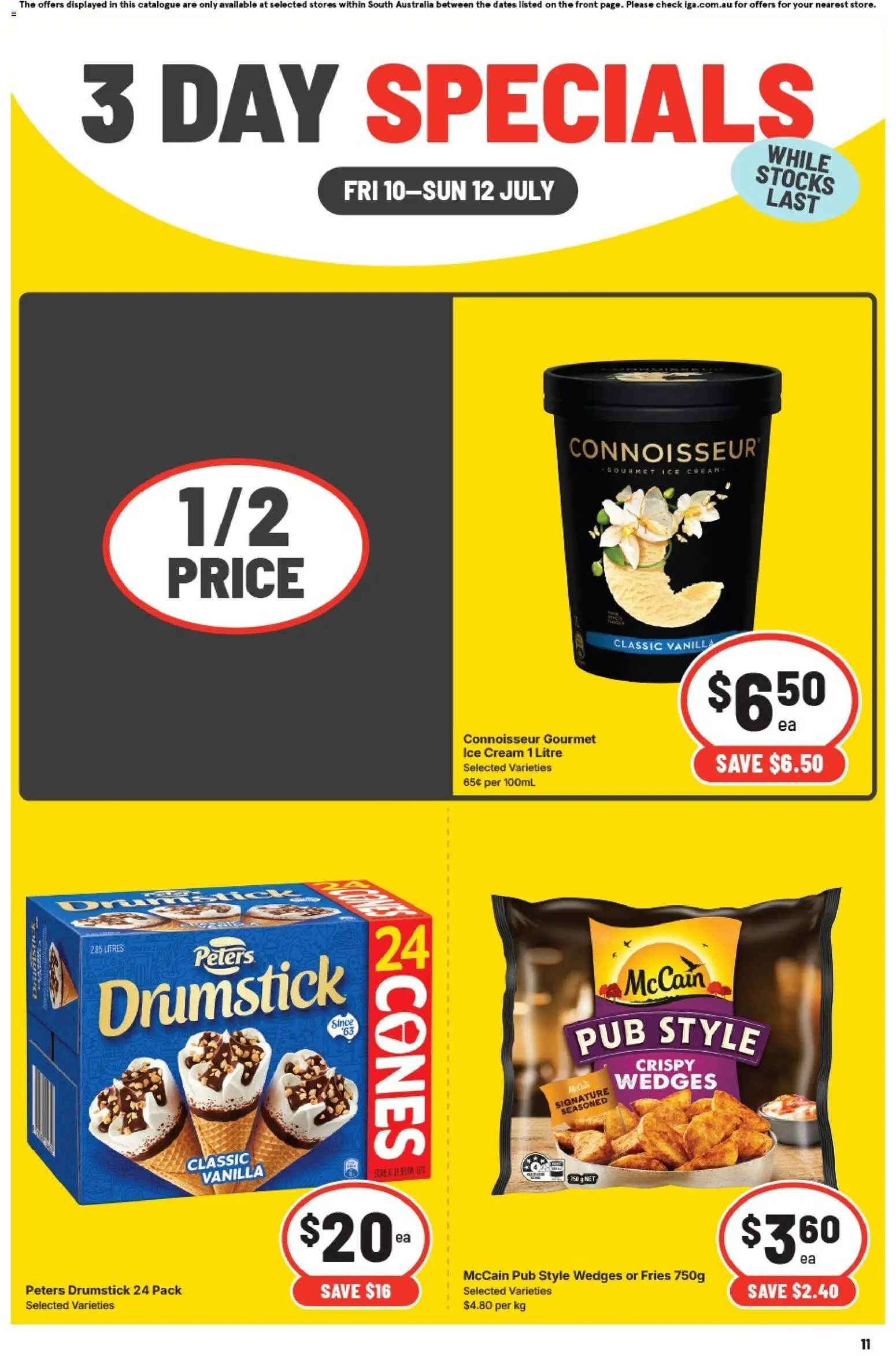 IGA catalogue - valid from 10/07/2026 | Page: 3 | Products: Cream, Ice cream