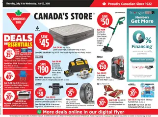 Preview of Canadian Tire weekly flyer from shop Canadian Tire valid from Jul 16, 2026