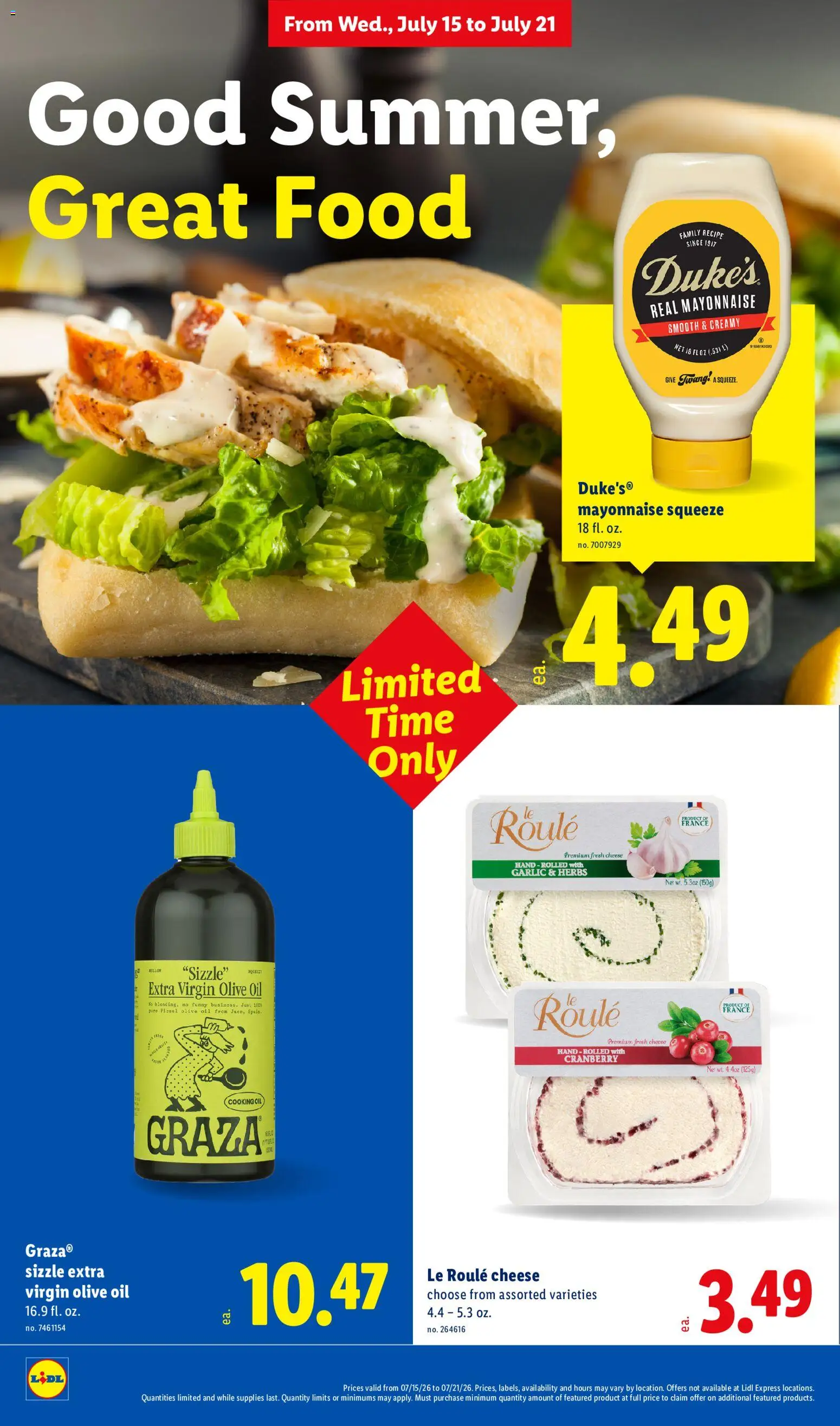 Lidl Weekly Ad - valid from 07/15/2026 | Page: 26 | Products: Cheese, Oil, Mayonnaise, Garlic