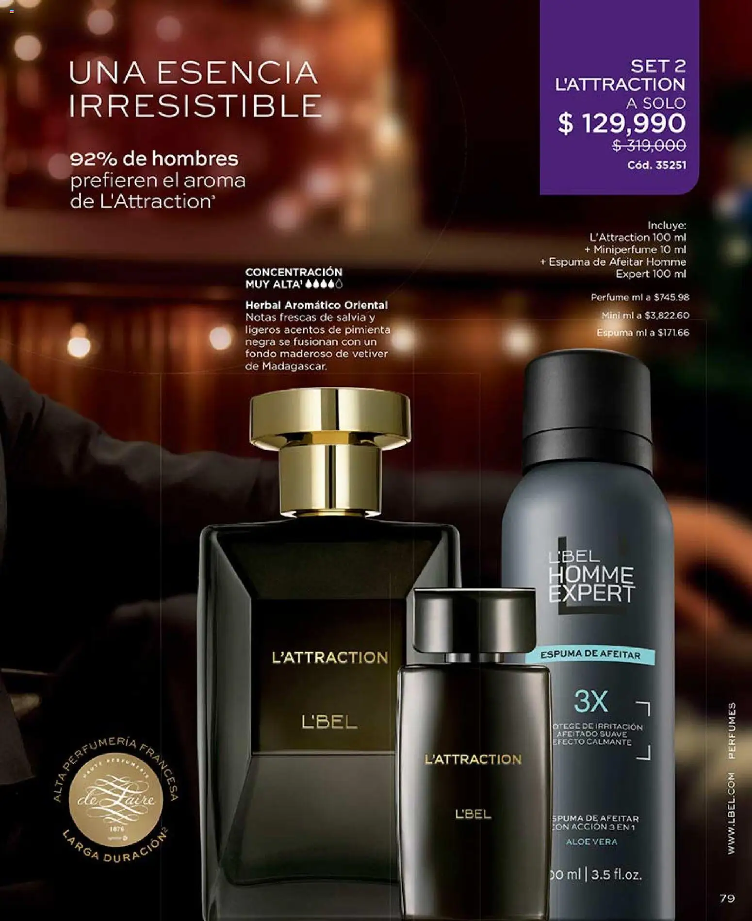 L'Bel revista - valida desde el 17.07.2026 | Página: 79 | Productos: Pimienta, Perfume, Espuma de afeitar, Loción tonificante