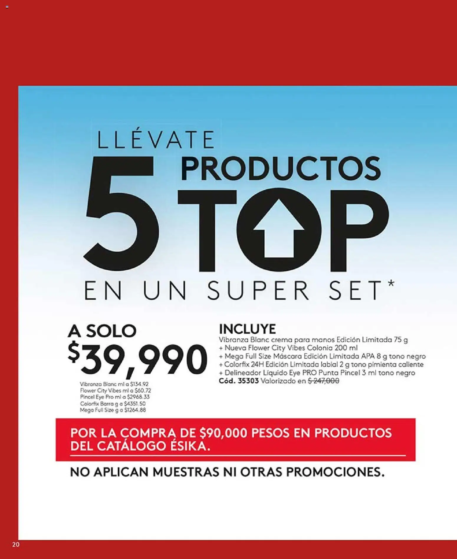 Ésika revista - valida desde el 13.03.2026 | Página: 20 | Productos: Crema, Top, Máscara, Delineador