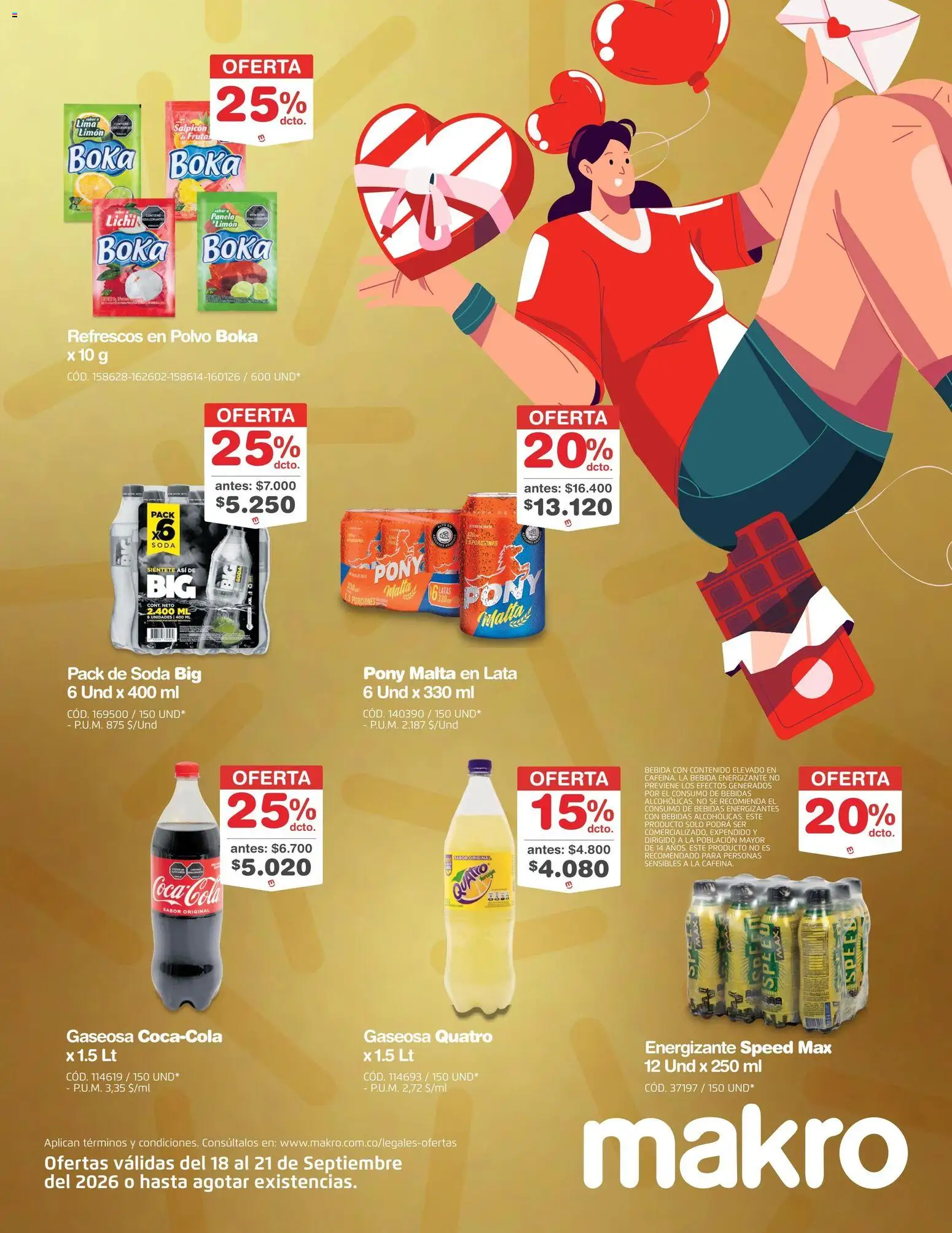 Makro revista - valida desde el 18/09/2026 | Página: 7 | Productos: Bebidas, Soda, Limón, Polvo