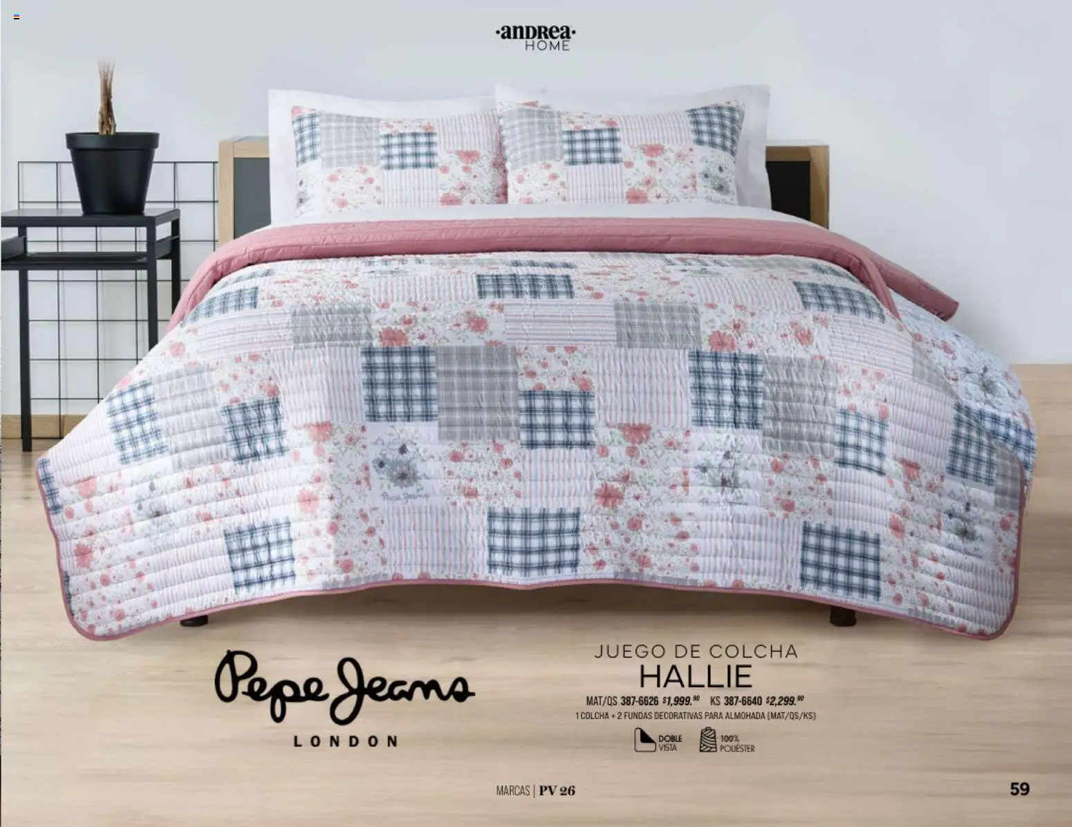 Nuevas ofertas de Andrea válidas en toda la República Mexicana desde el 25/01/2026. ¡Encuentra las mejores ofertas en Andrea catálogo Home! | Página: 59 | Productos: Juego, Almohada