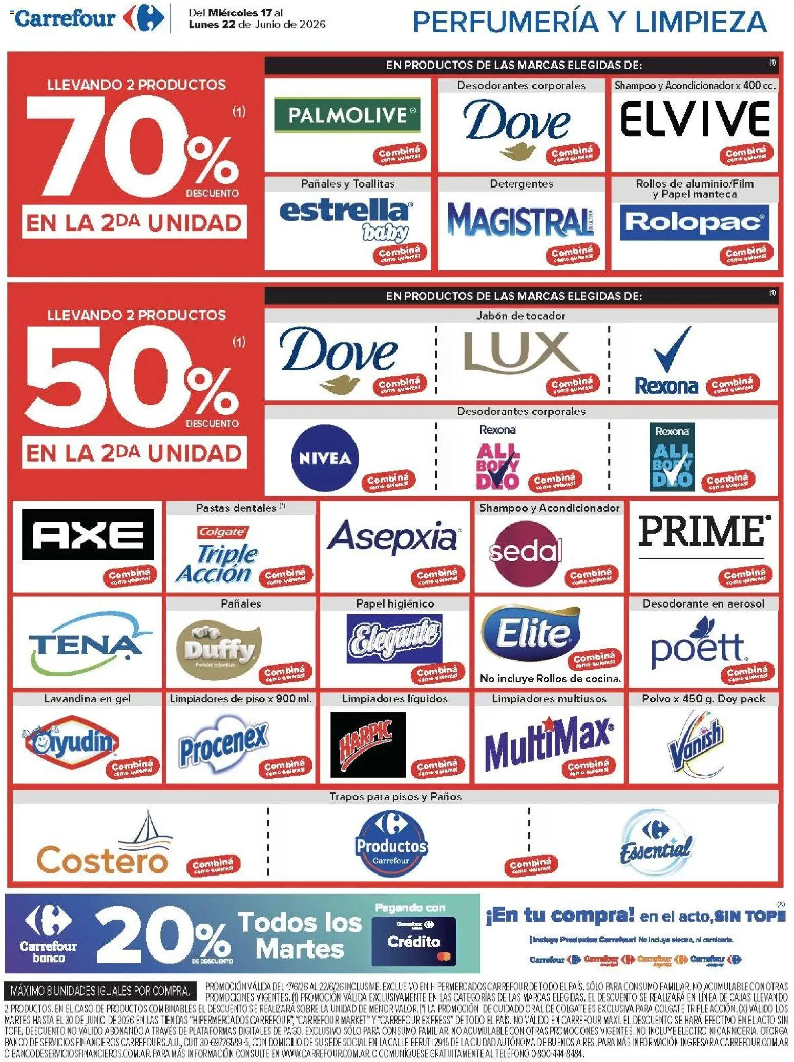 Carrefour ofertas │ válido desde el 17.06.2026 | Página: 18 | Productos: Polvo, Shampoo, Jabón, Pañales