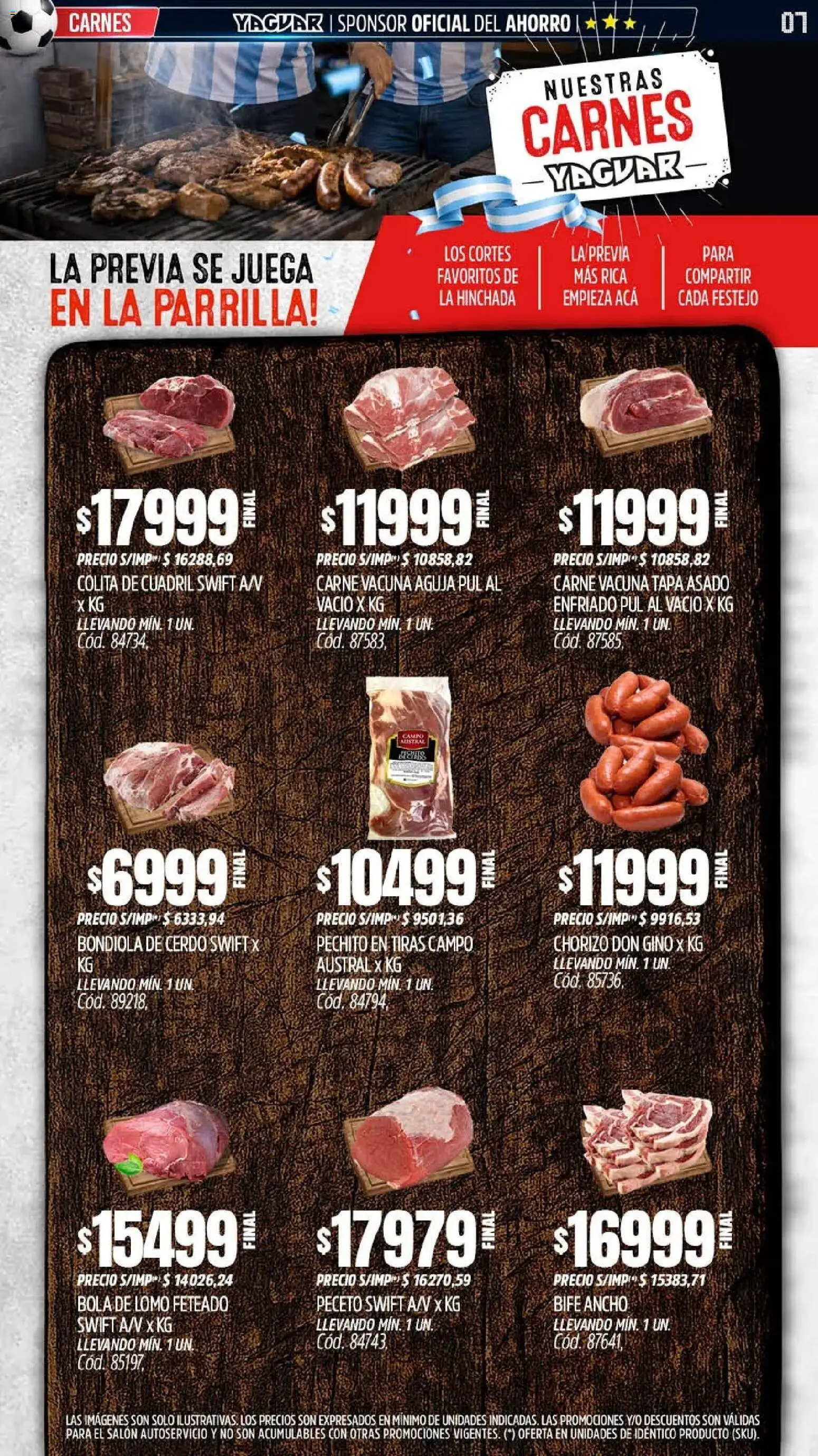 Yaguar - Oferta Semanal Córdoba │ válido desde el 15.06.2026 | Página: 6 | Productos: Juega, Parrilla, Chorizo, Cerdo