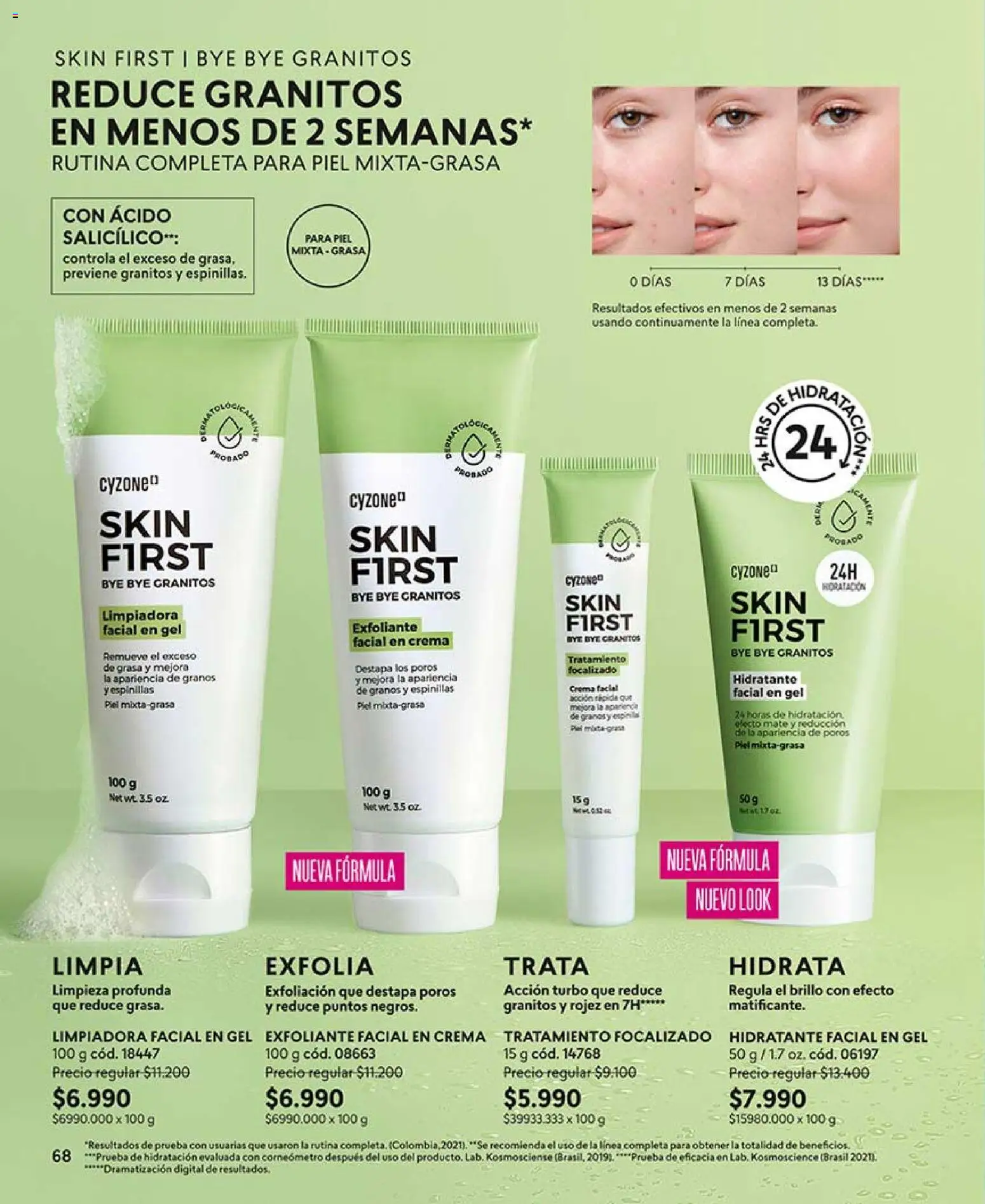 Catálogo CyZone Campaña 7 │ válido desde el 18.04.2026 | Página: 68 | Productos: Exfoliante facial, Brillo, Mate, Crema