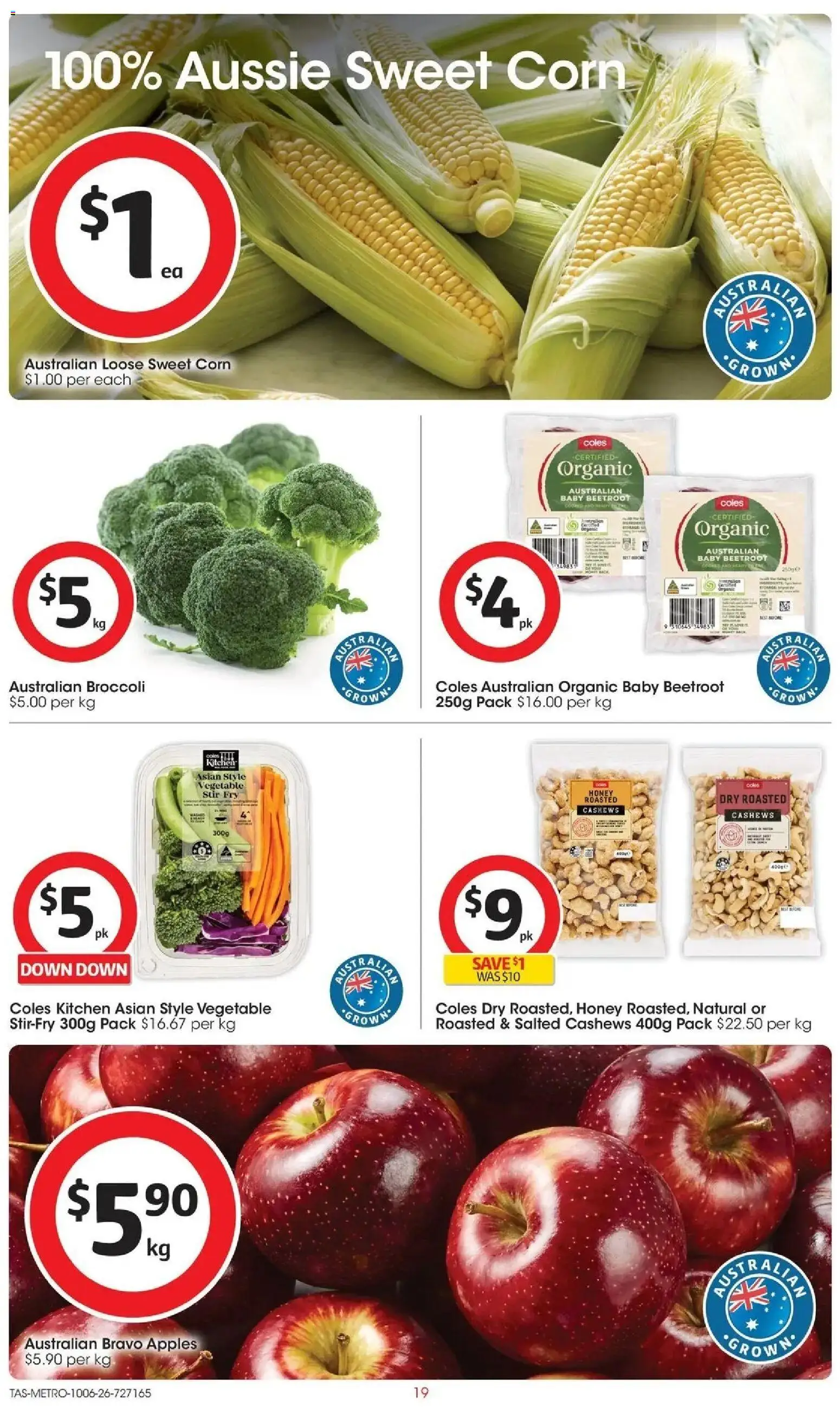 Coles catalogue - valid from 10.06.2026 | Page: 19 | Products: Honey, Apples, Beetroot